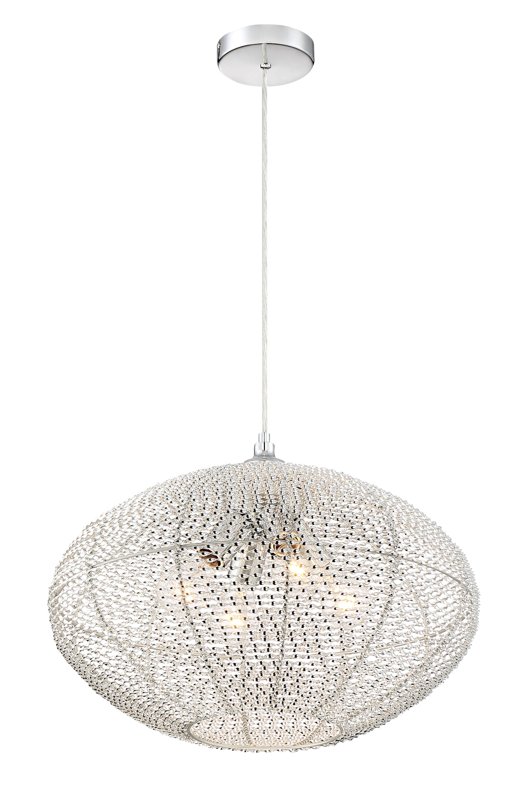 4-Light at Light Transitional Pendant Lighting Hanging Pendant Chrome in department Quoizel Tango the Polished Dome