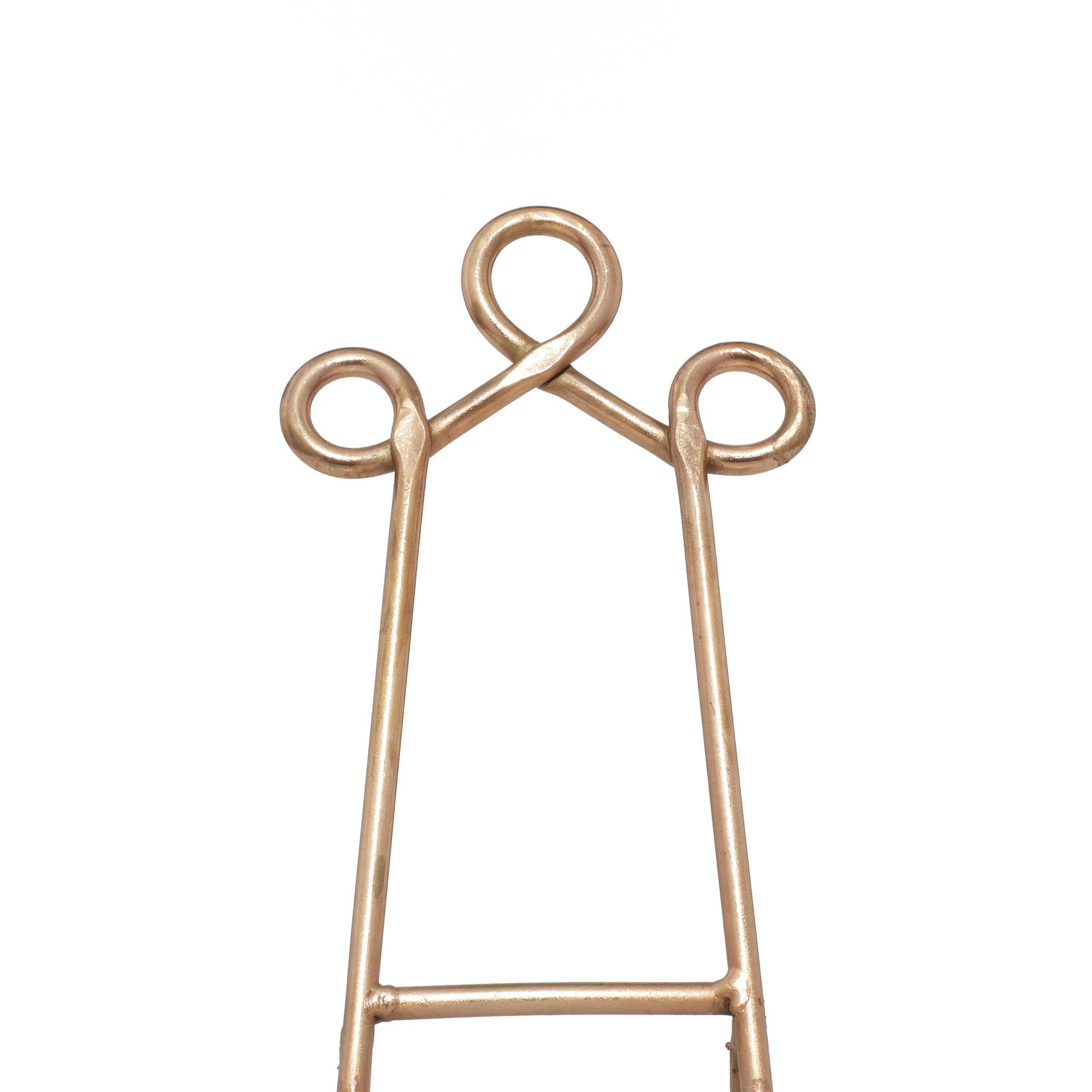 Multi-Colored Metal Scroll Tabletop Easel Set of 3