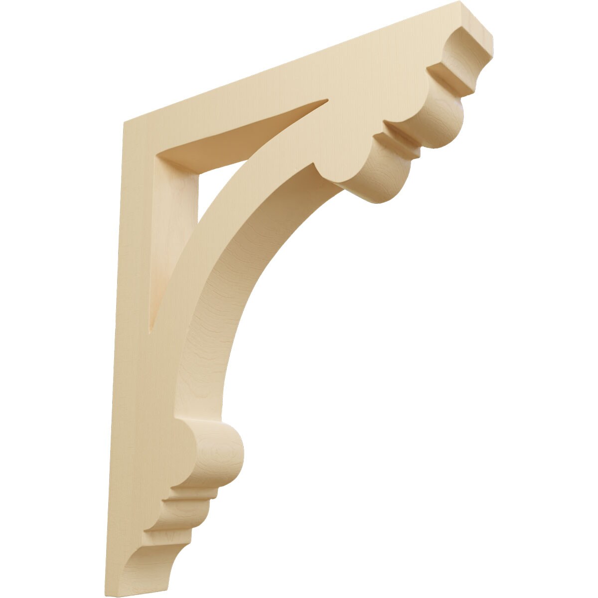Ekena Millwork CORW02X09X11ELMA 1.5-in x 8.5-in x 10.5-in Finished Maple Wood Paintable/Stainable Corbel