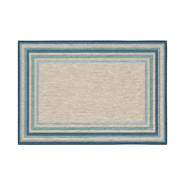 Allen Roth 5 X 7 Blue Indoor Outdoor, Area Carpet Rugs 5×7