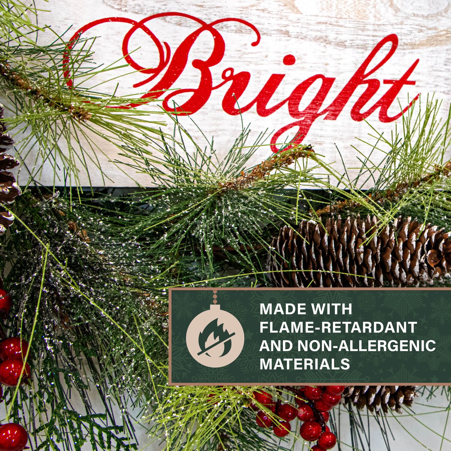 Fraser Hill Farm FF026CHWR001-0GR Artificial-Christmas-Wreaths - View #6