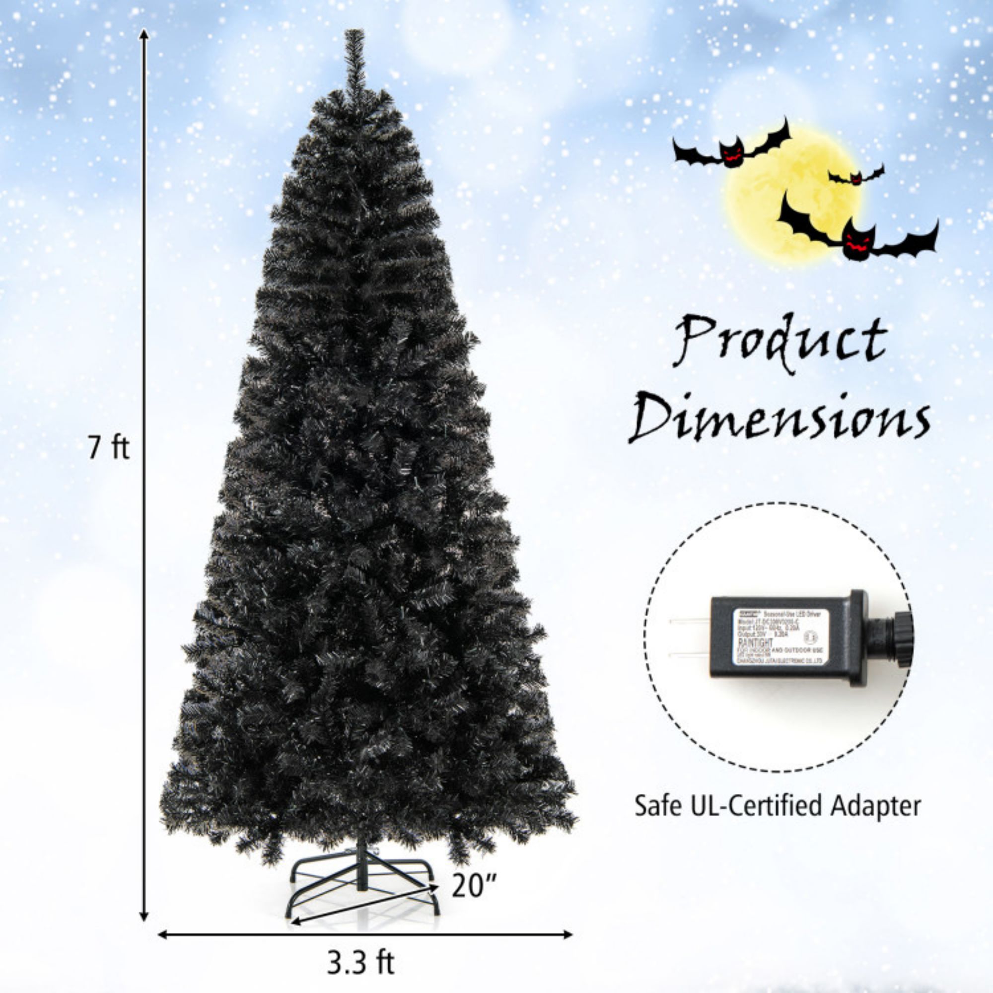 WELLFOR CR-K-M0742WH Artificial-Christmas-Trees - View #3
