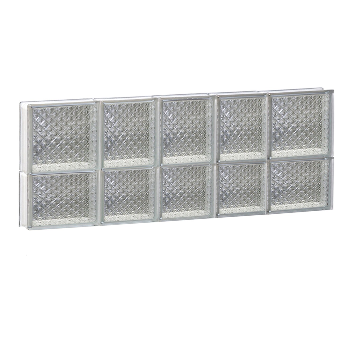 REDI2SET S3414DP Diamond Glass 32-3/4-in x 13-1/2-in Frameless Replacement Glass Block Window