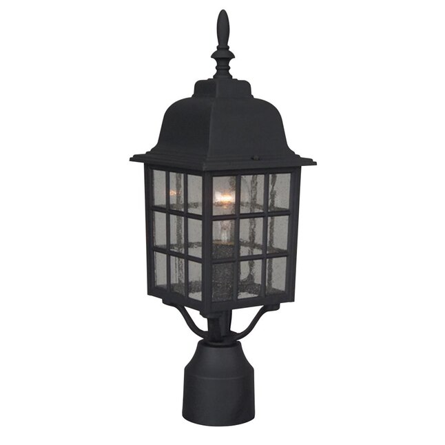 Craftmade Grid Cage 100-Watt 17.9-in Textured Matte Black Traditional Post Light Craftmade Grid Cage 100-Watt 17.9-in Textured Matte Black Traditional Post Light