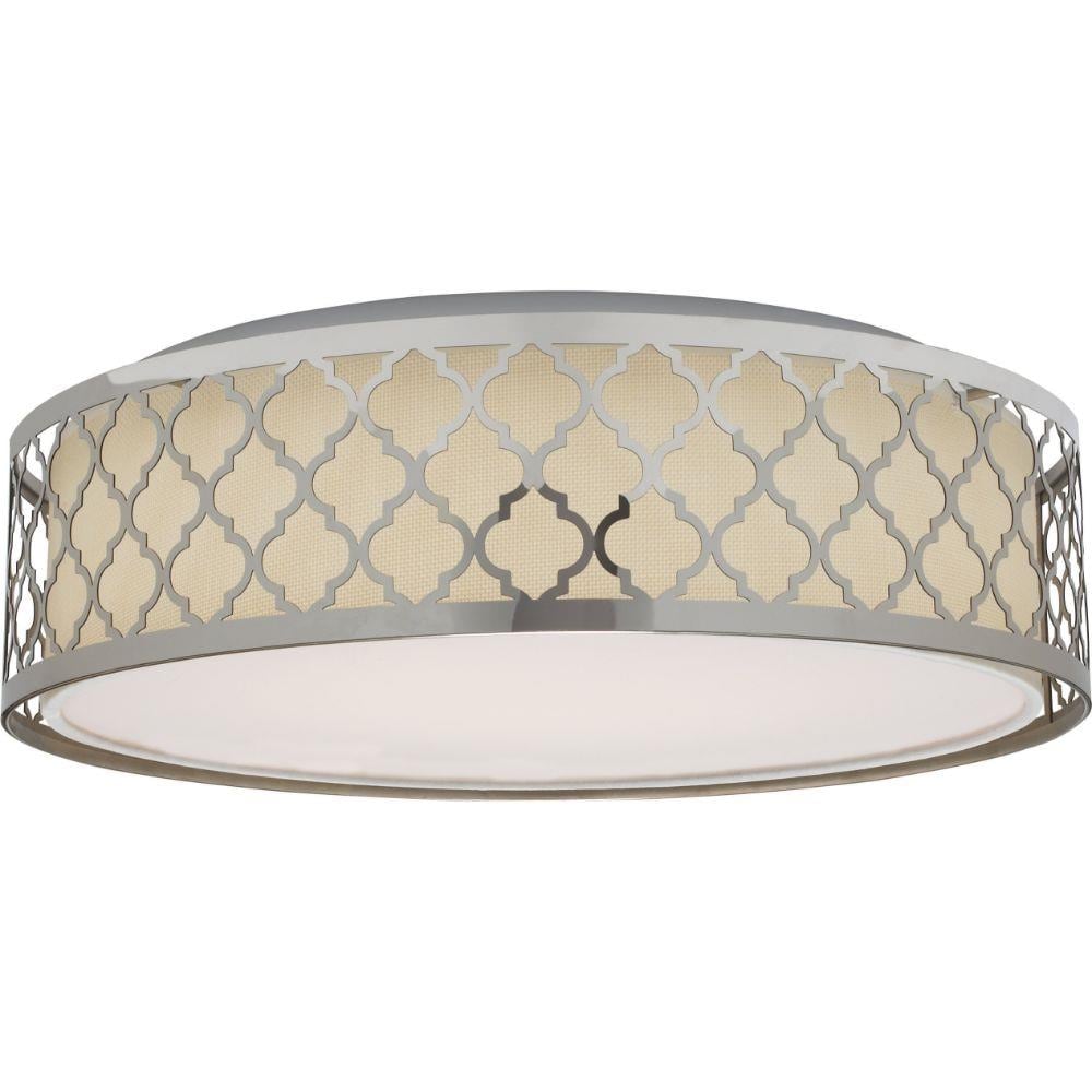  LW-SC544011 1-Light 15-in Polished Nickel LED Flush Mount Light ENERGY STAR