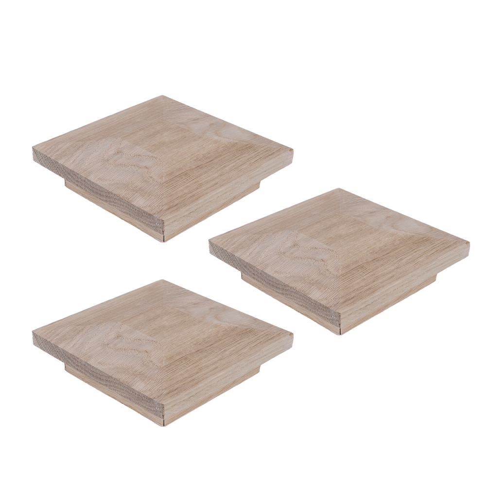 RELIABILT WG935WHTOAK 3.5-in x 3.5-in Unfinished White oak Stair Newel Post Cap 3 -Pack