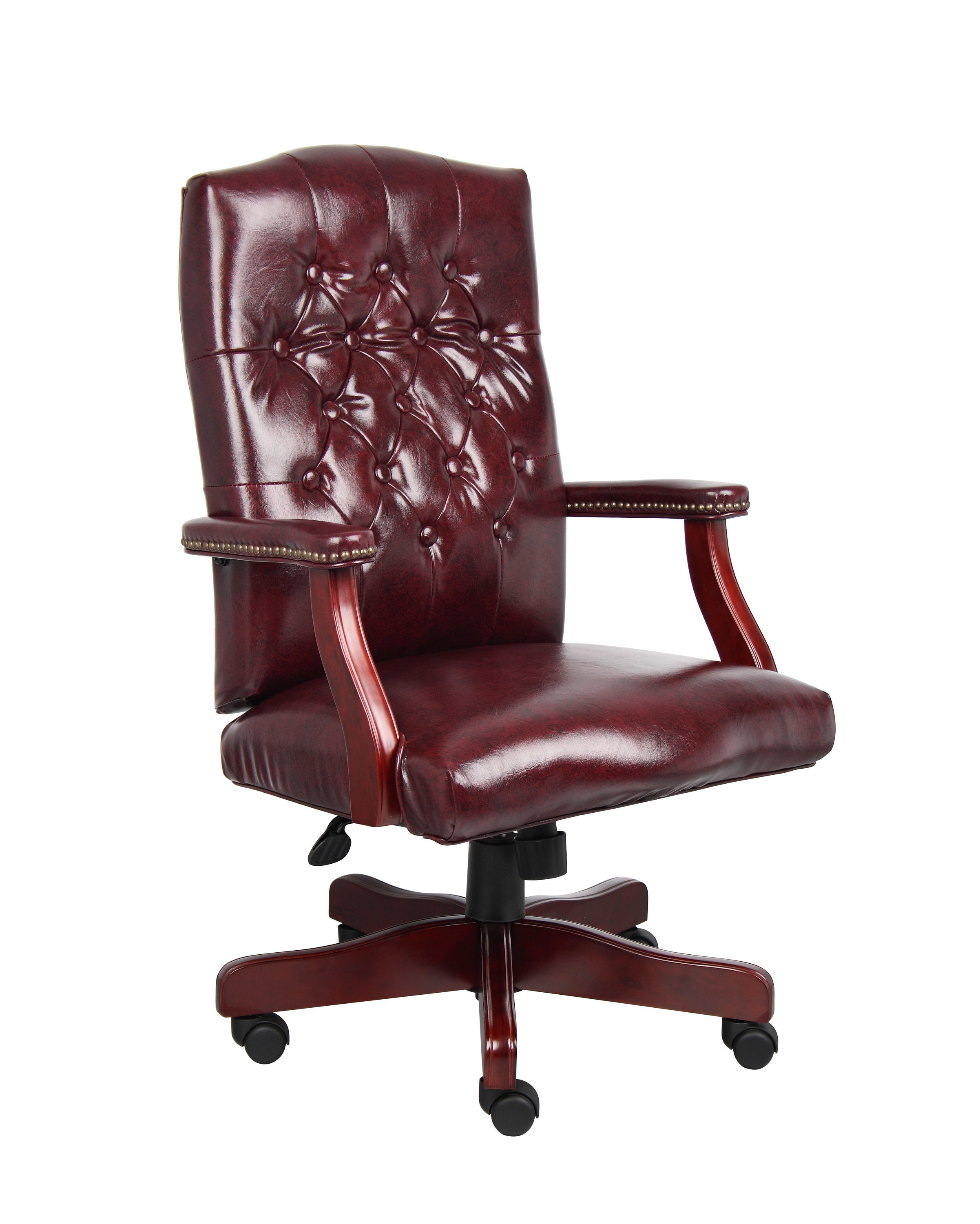 Boss Office Products Ivy League Executive Guest Chair Burgundy 