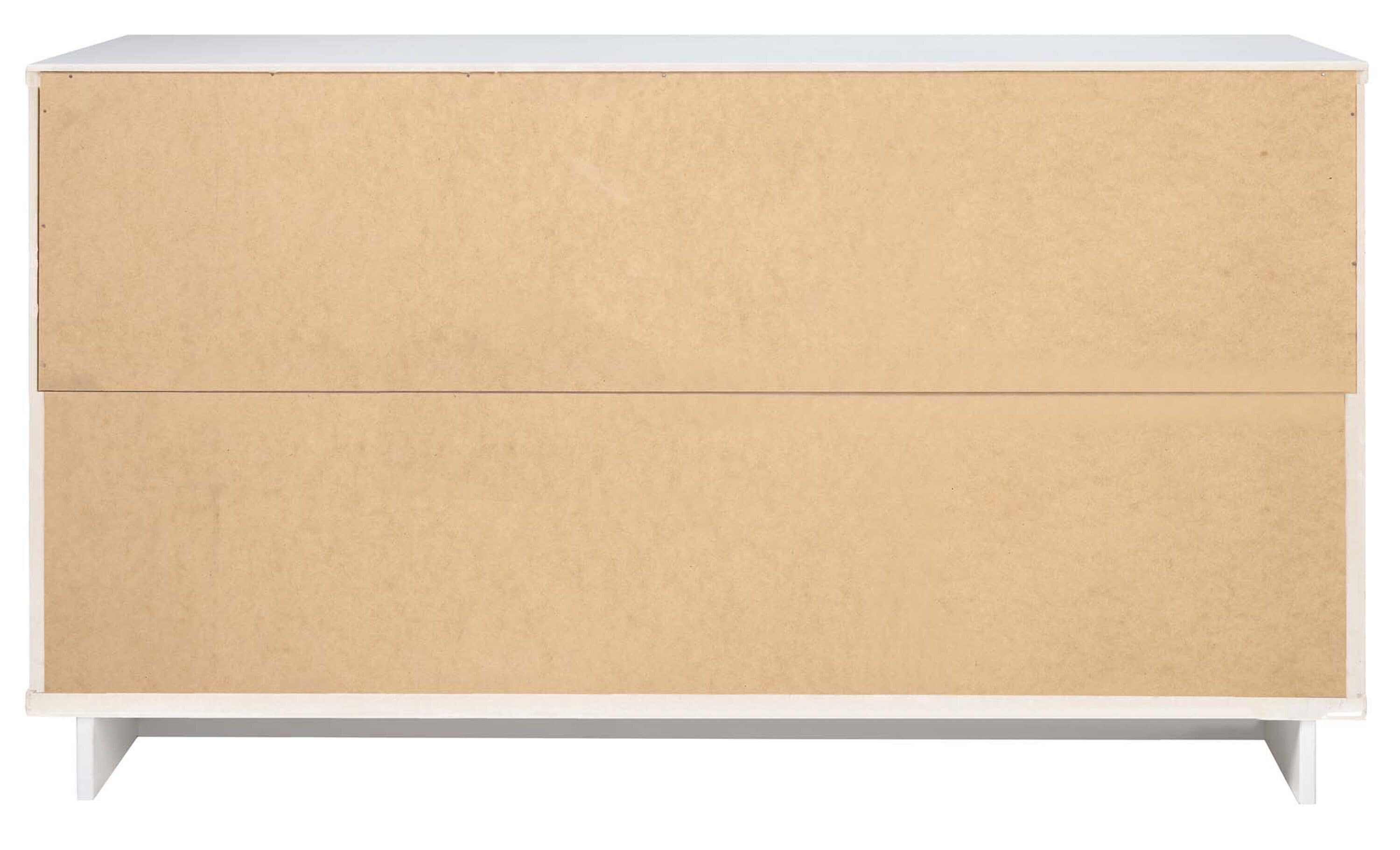 Granville White Double Wide Dresser with Soft Close Drawers