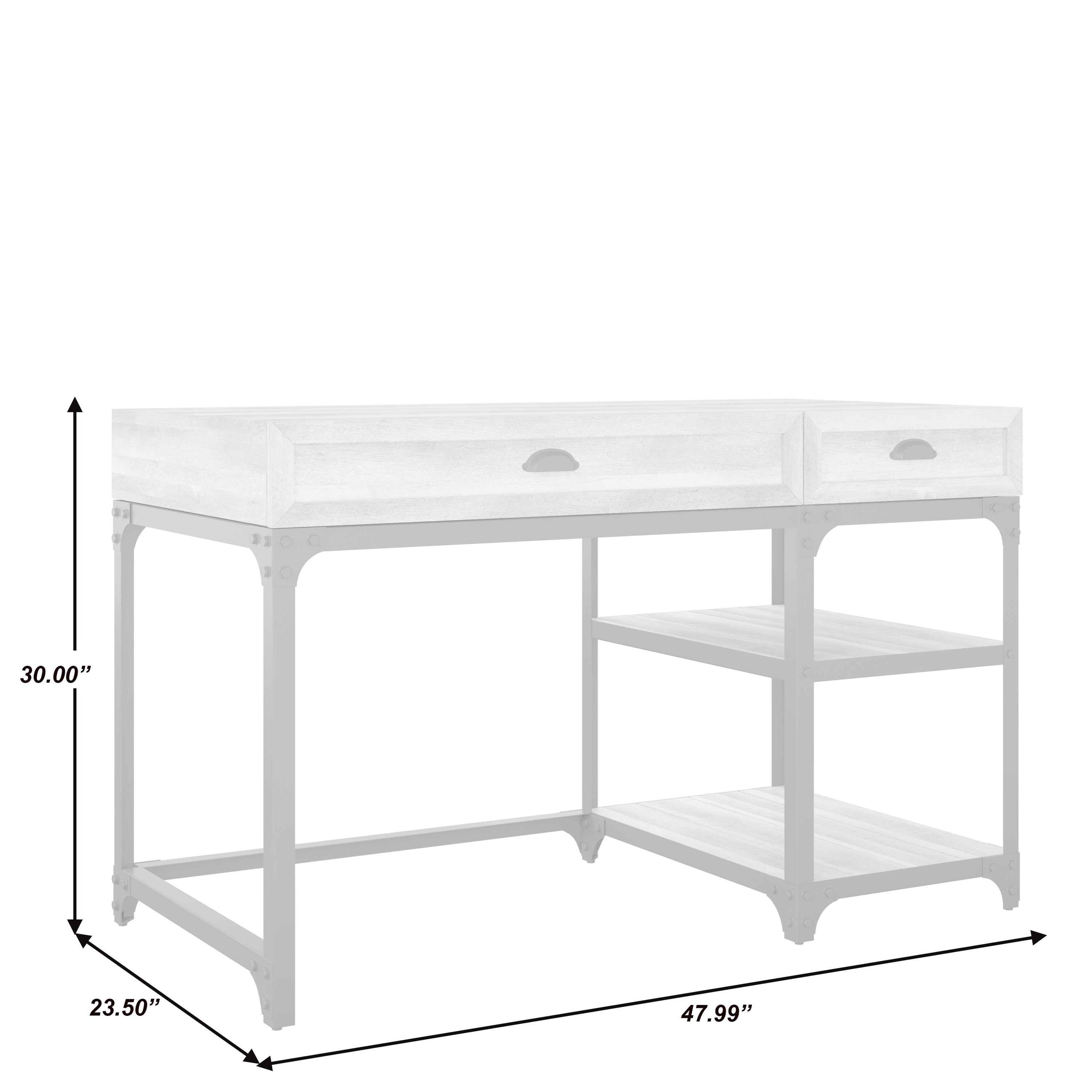 46 Pine Top Writing Desk  Dark Pine & Hickory Desk with Drawer –  Dartbrook Rustic Goods