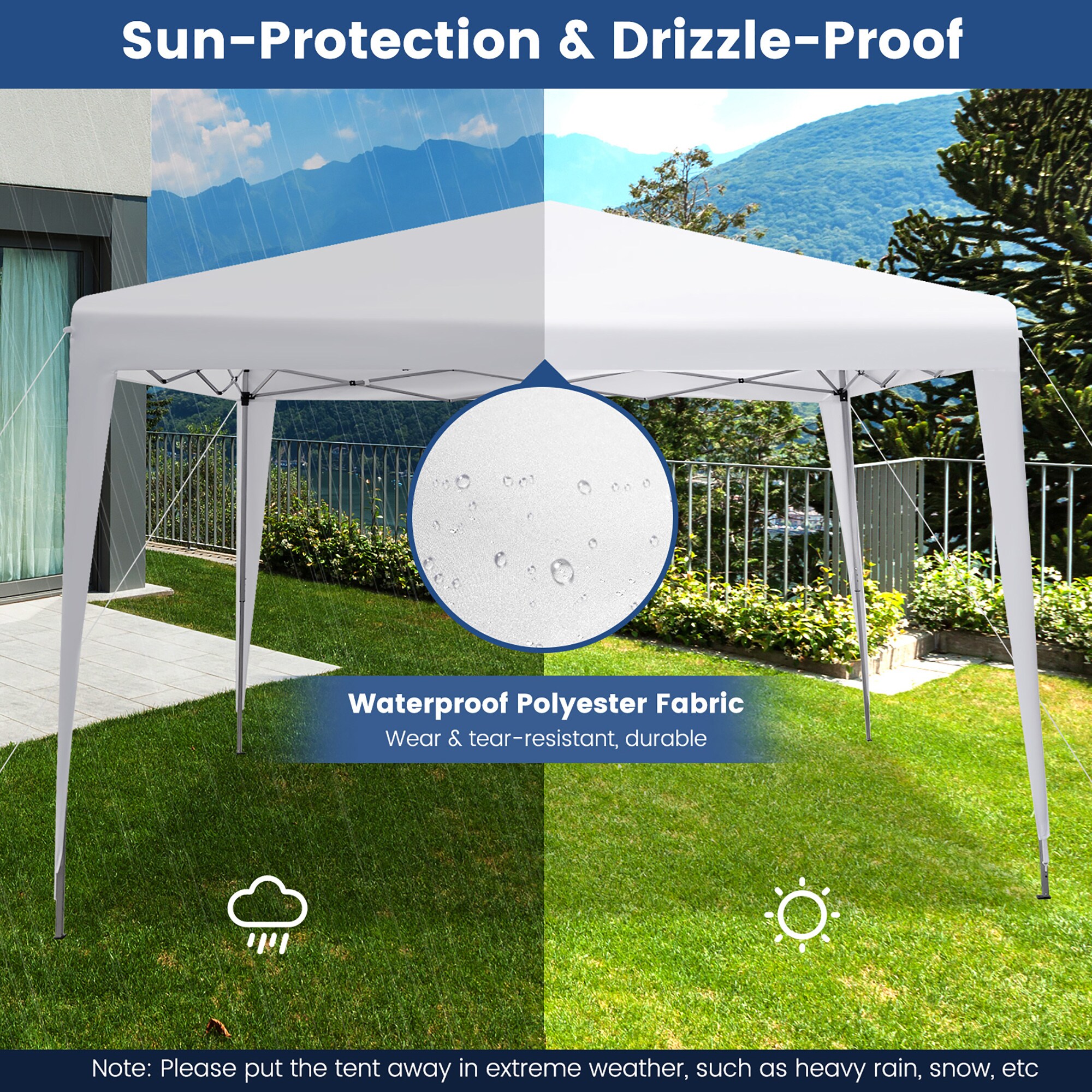 Costway NP10894WH Canopies-Sl - View #4