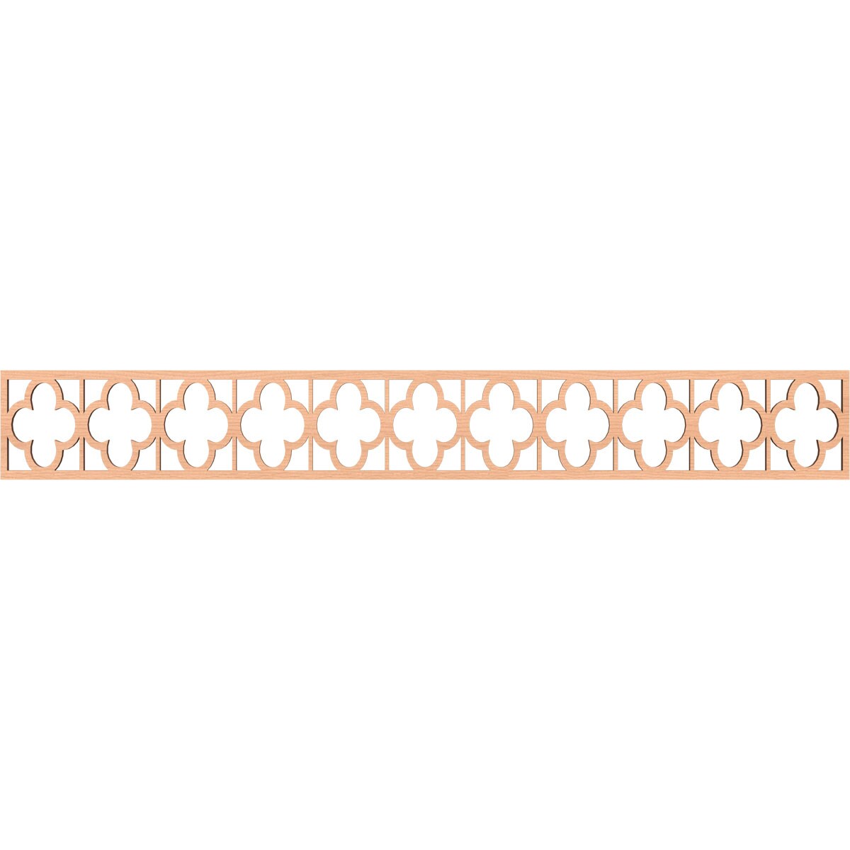 Ekena Millwork MLDA06X46WDLAL Woodall Fretwork Flat Trim 6-in x 3.86-ft Alder Brown Unfinished 2155824 Pierced Wall Panel Moulding