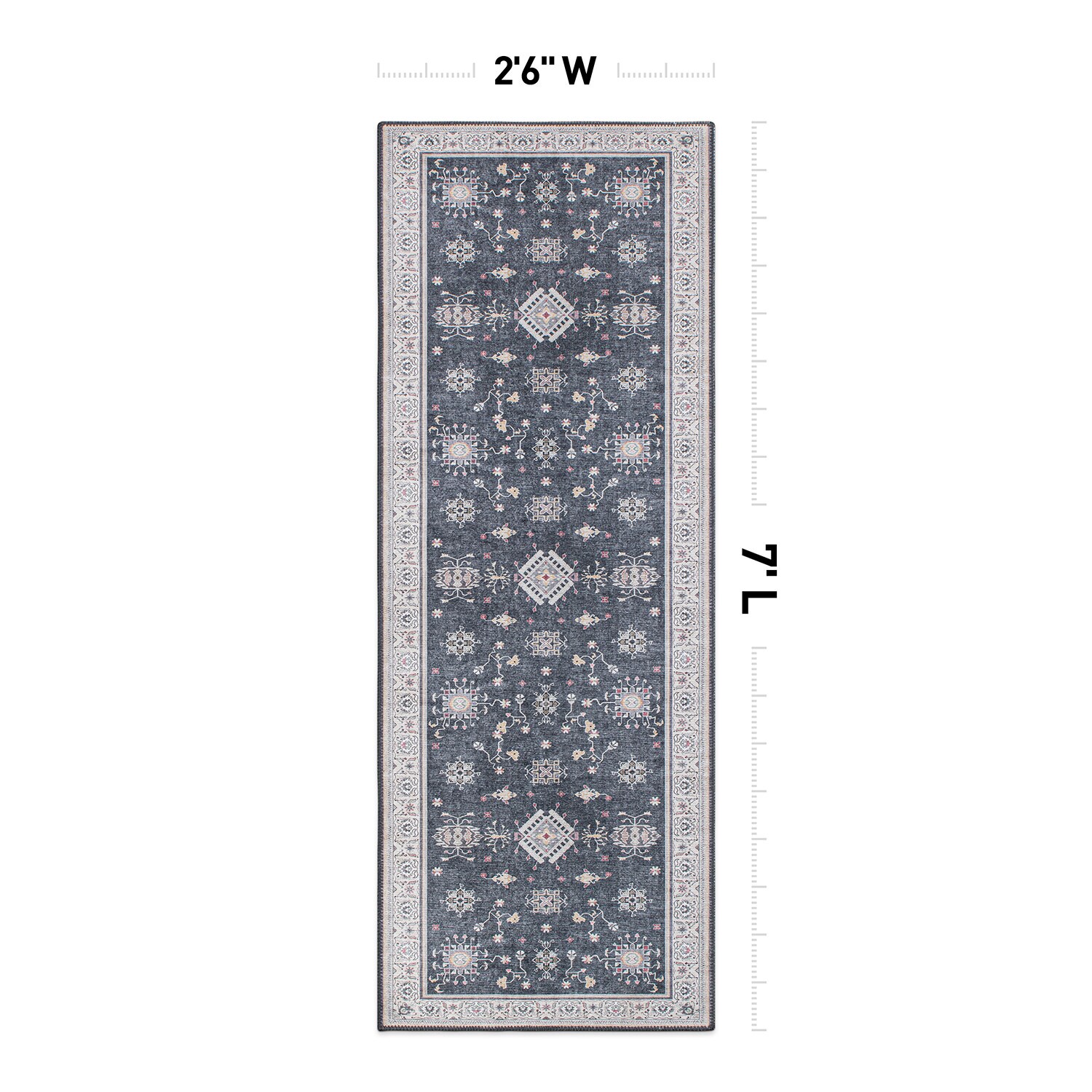 World Rug Gallery 5063DARKGRAY2X7 rugs - View #2