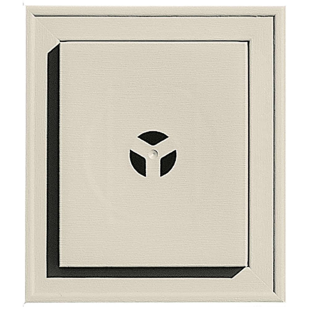 Builders Edge 130110002089 7-in x 8-in Champagne Vinyl Universal Mounting Block