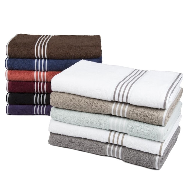 Hastings Home 6-Piece Chocolate Cotton Bath Towel Set (Bath Towels) in the Bathroom  Towels department at
