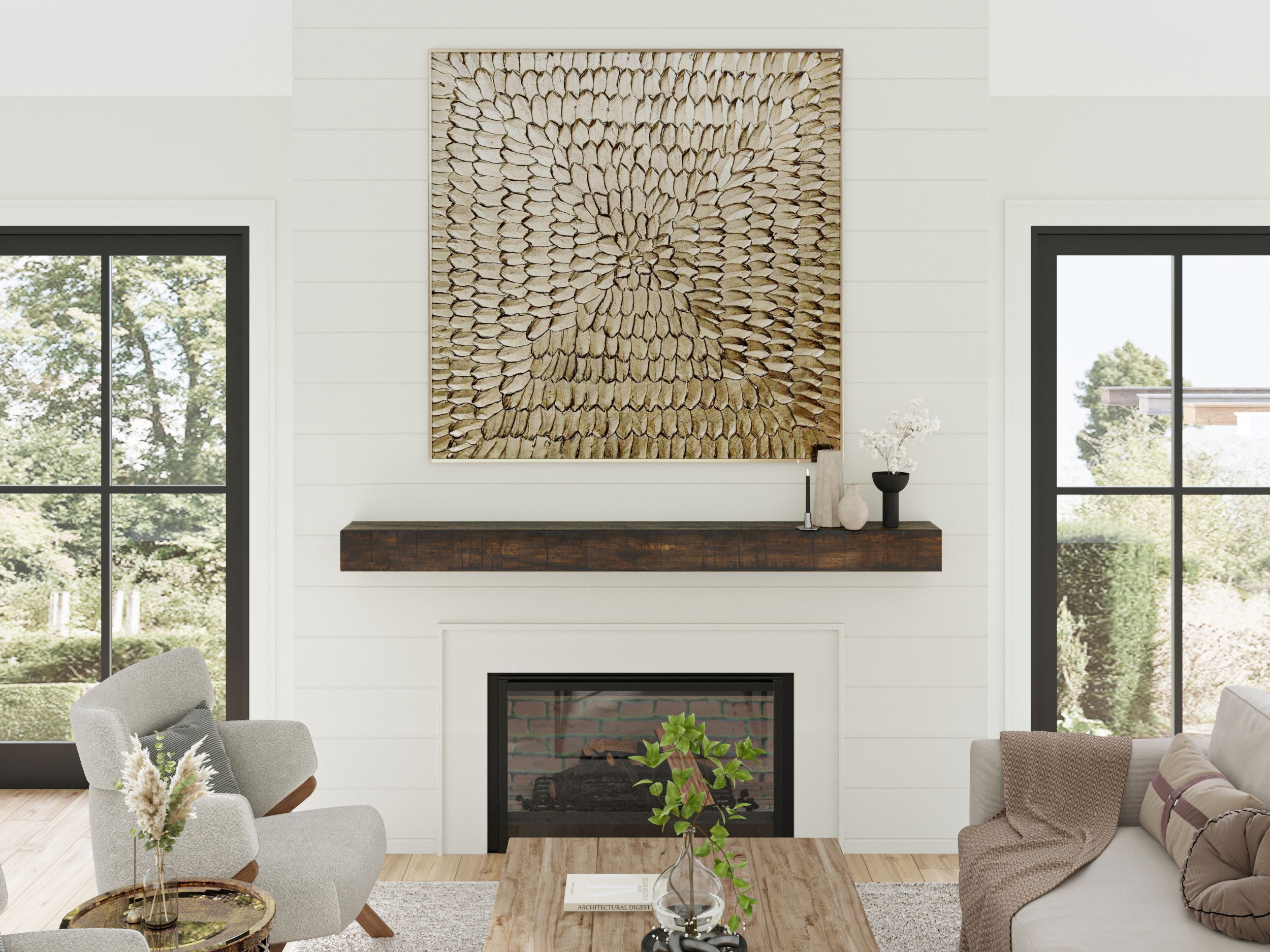 Dogberry MRUST6005DKCHNONE Mantel-Shelves - View #7