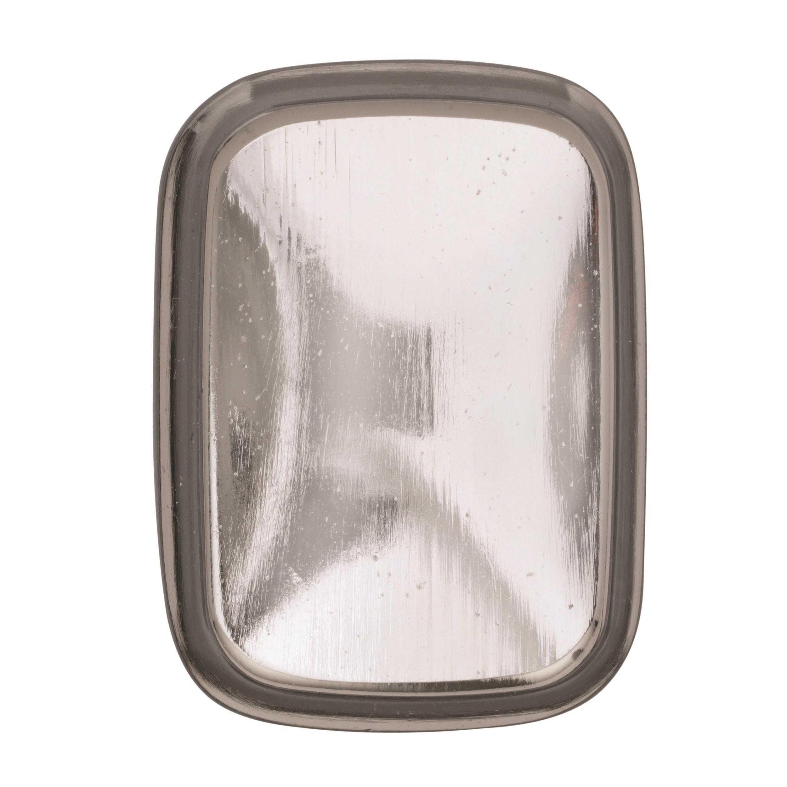 Polished Nickel Rectangular Cabinet Knob with Mounting Hardware