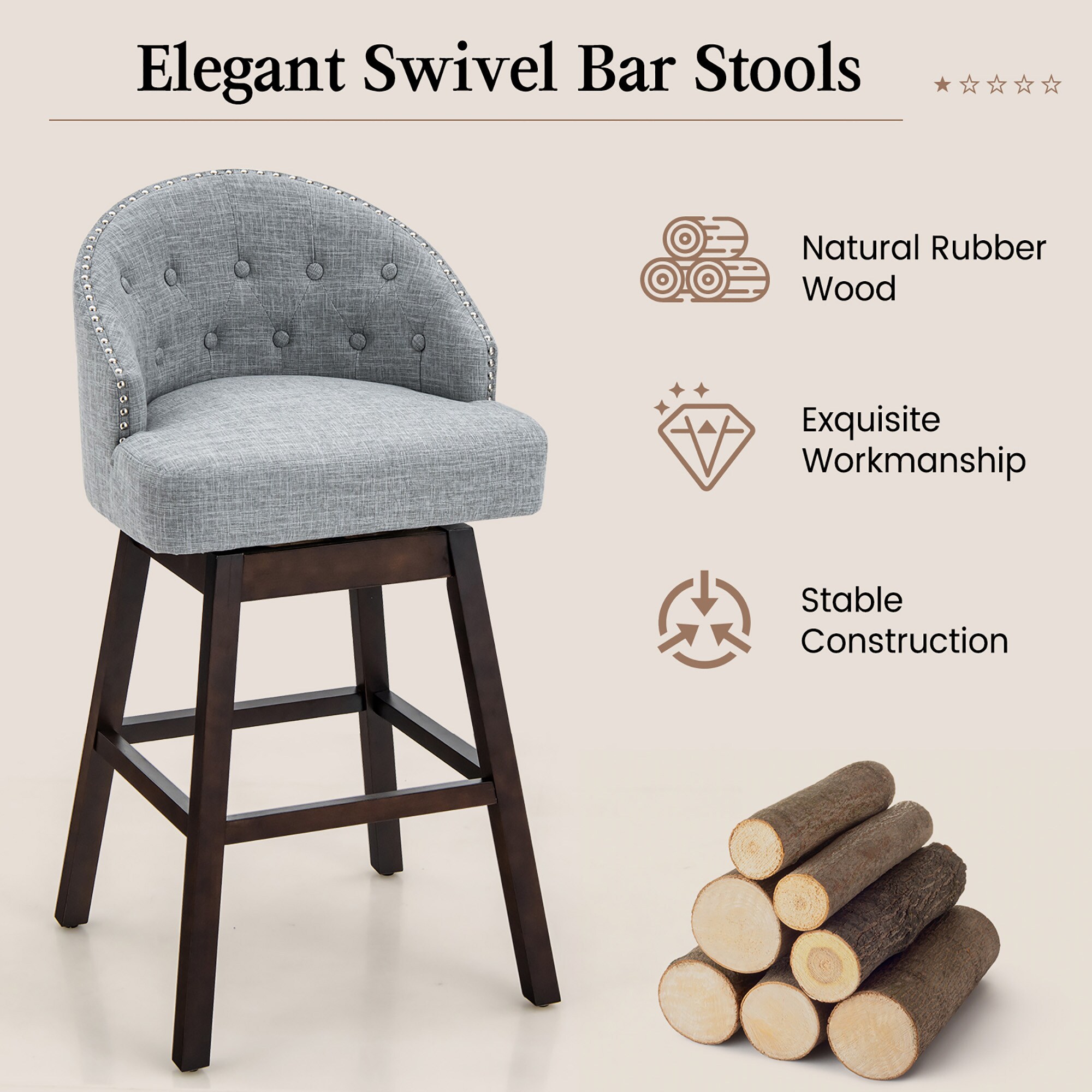 Costway SXL00137 stools - View #3