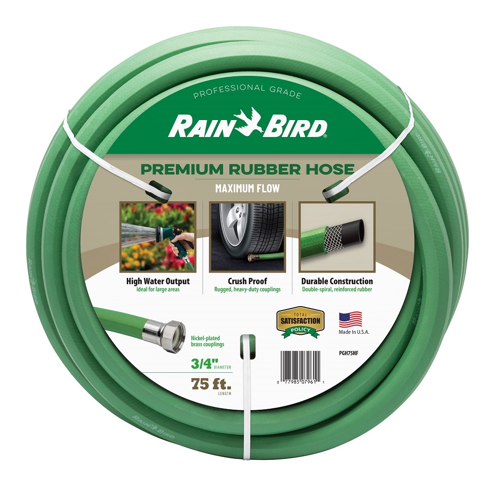 Rain Bird PGH75HF 3/4-in x 75-ft Premium-Duty Kink Free Rubber Green Hose