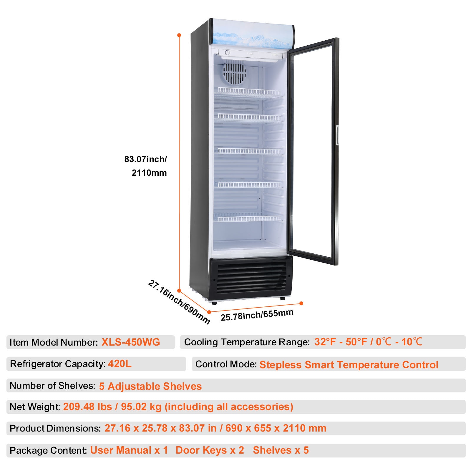 VEVOR SCDMYLZSBX1401687V1 Commercial-Refrigerators - View #7