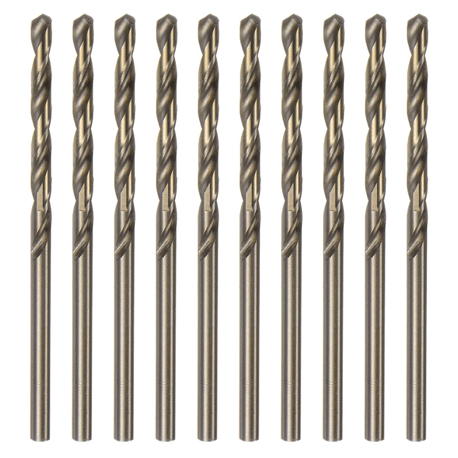 Harfington - 10pcs Cobalt Jobber Drill Bits 2.9mm / 0.114in M35 High Speed Steel HSS Twist Drilli...