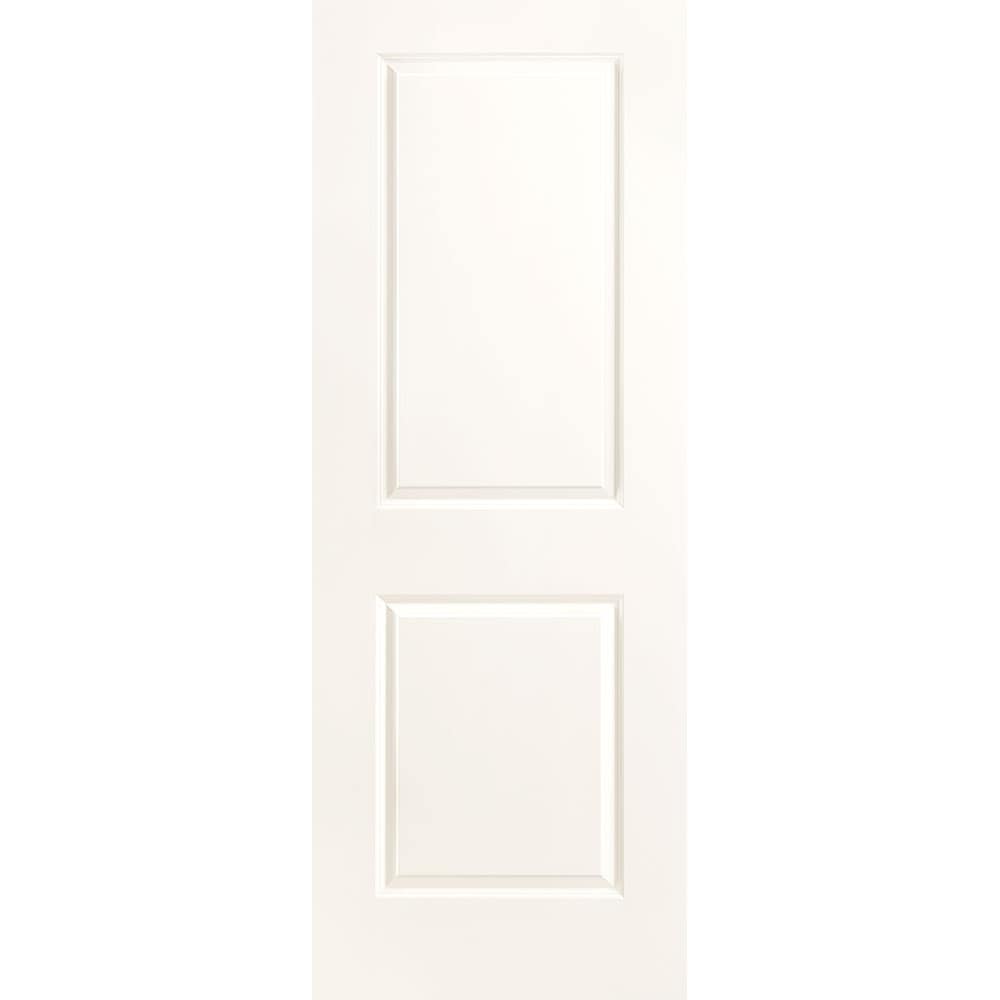 Masonite 1315970 Traditional 30-in x 80-in Snowstorm 2-panel square Smooth Solid core Prefinished Molded composite Slab Door