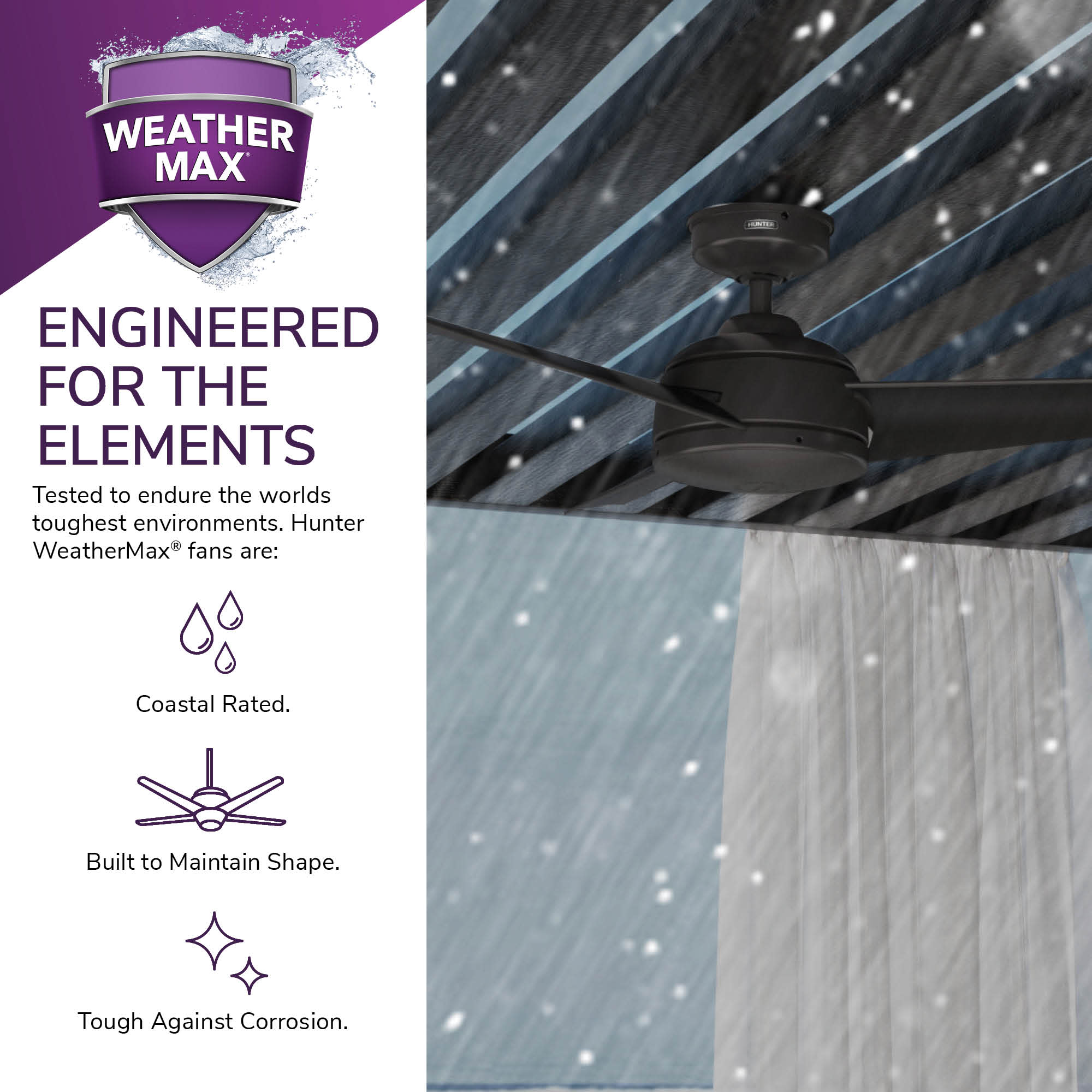 52" Premier Bronze Outdoor Ceiling Fan with Wall Control