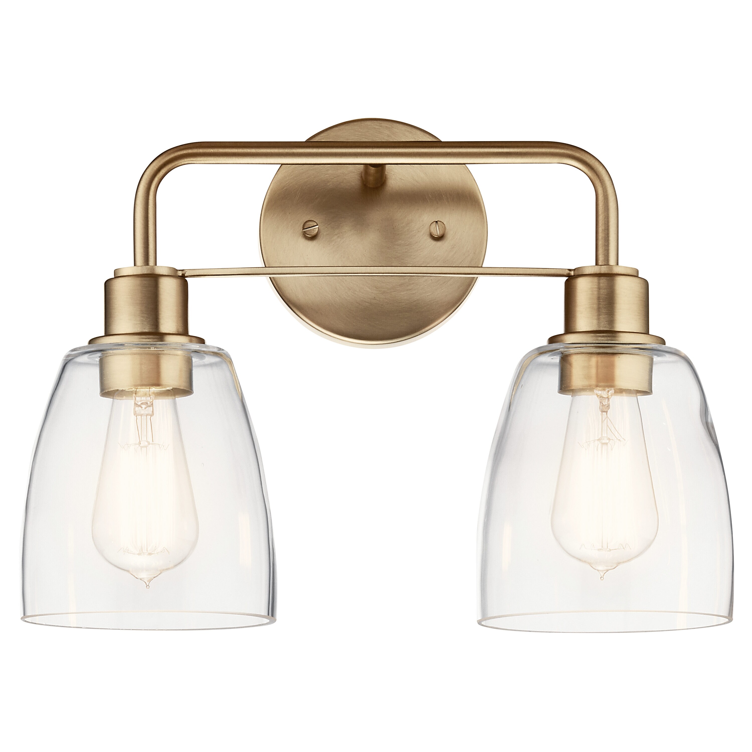 Kichler Meller 15.25-in 2-Light Champagne Bronze Vintage Vanity Light ...