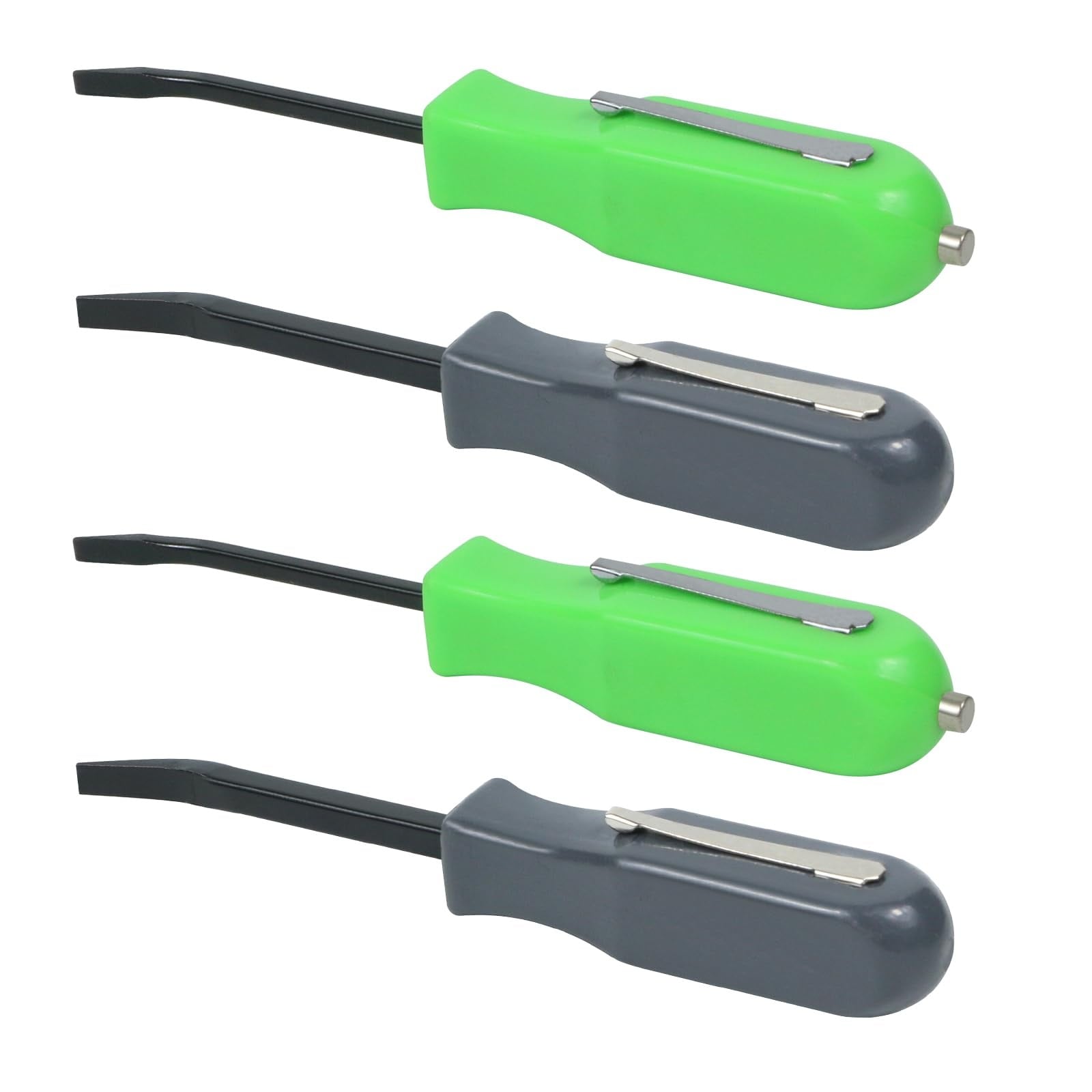 Justincity  4 pcs Mini Pry Bar Set Multifunction Pocket Tool with Magnet Top Non Slip Handle for Car Repair Home Office Mechanics Electricians