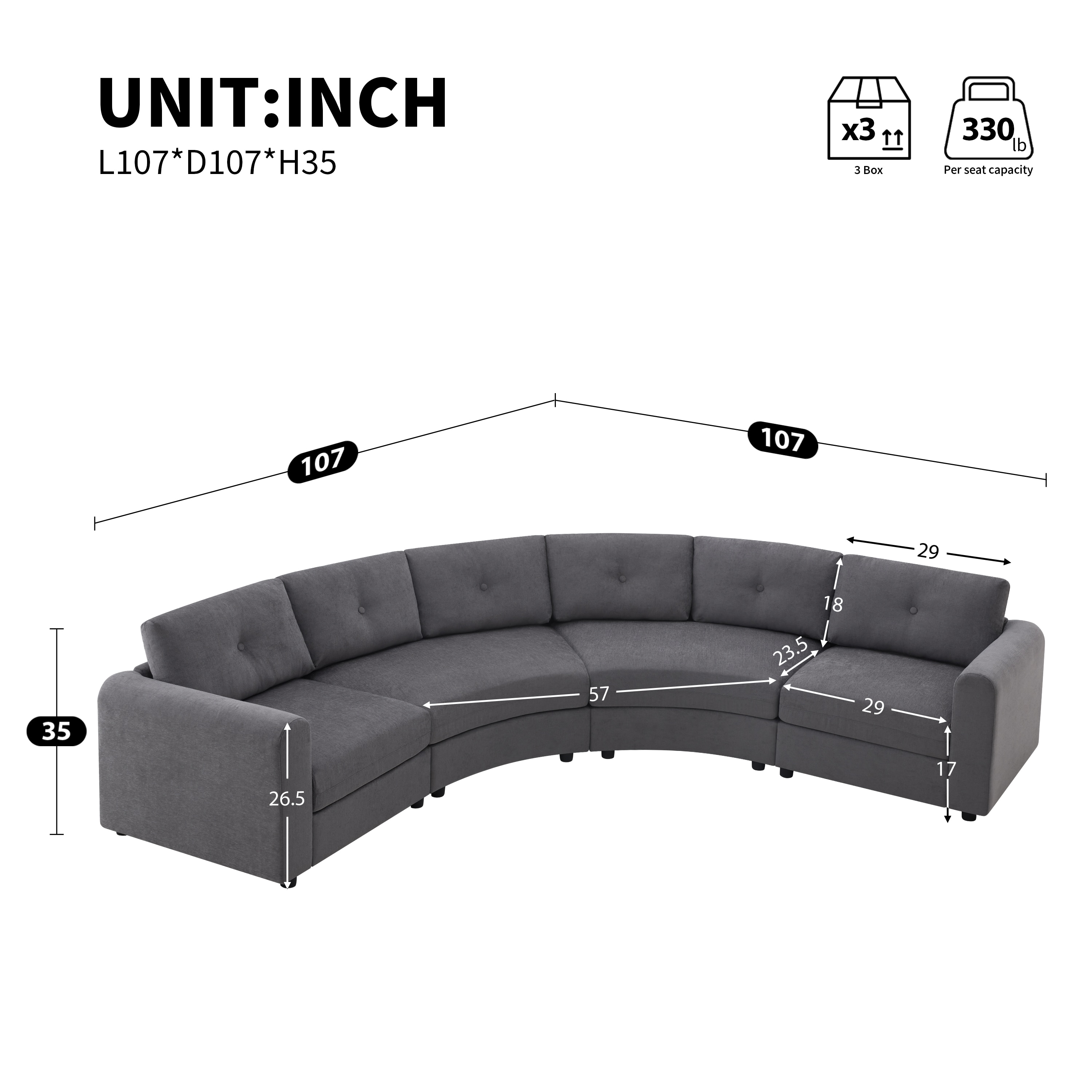 ModernLuxe L3P-N723S9821C Sofas-Loveseats - View #19
