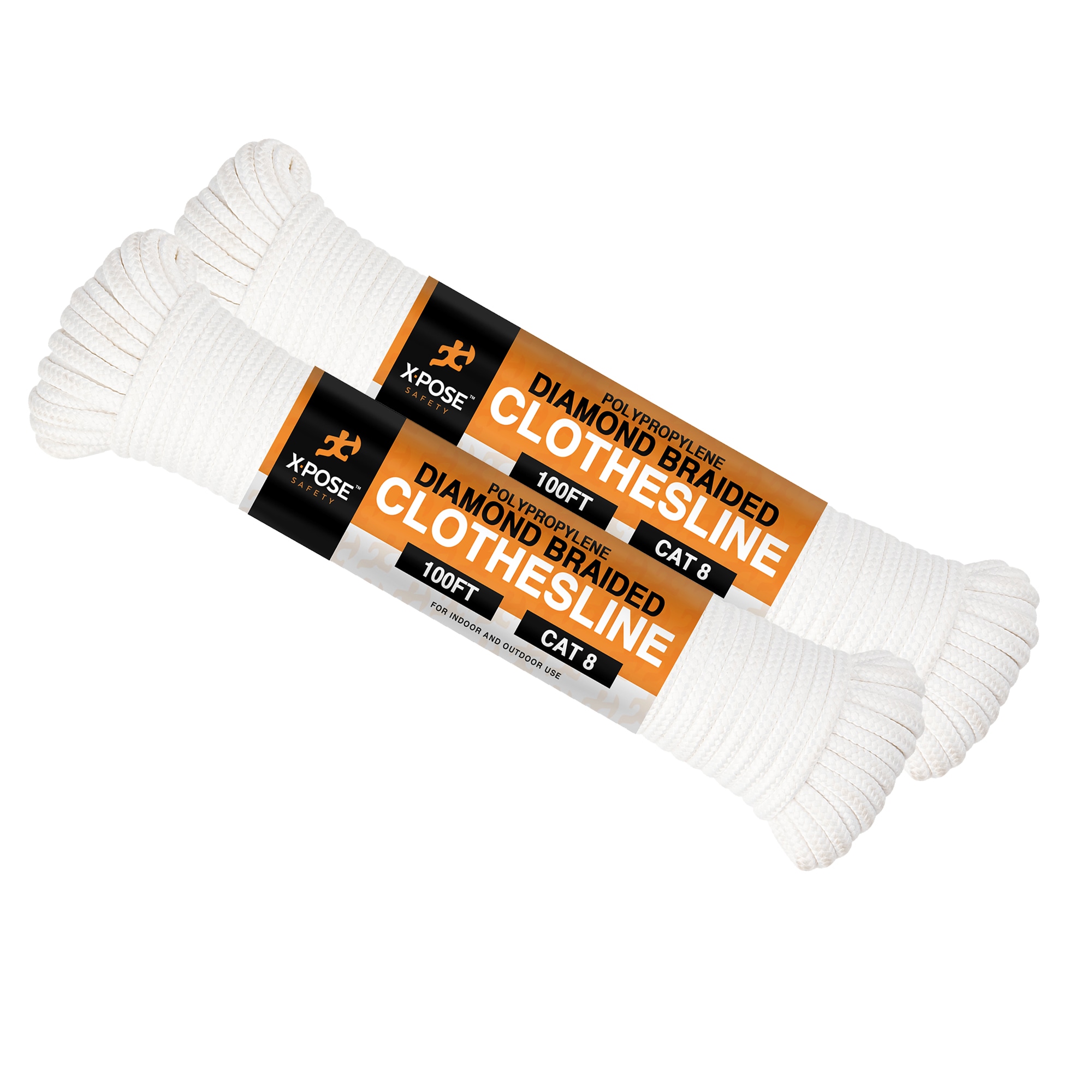 XPOSE SAFETY CCL832-100-2-X-S 0.25-in x 100-ft Polypropylene Rope (By-the-Roll)