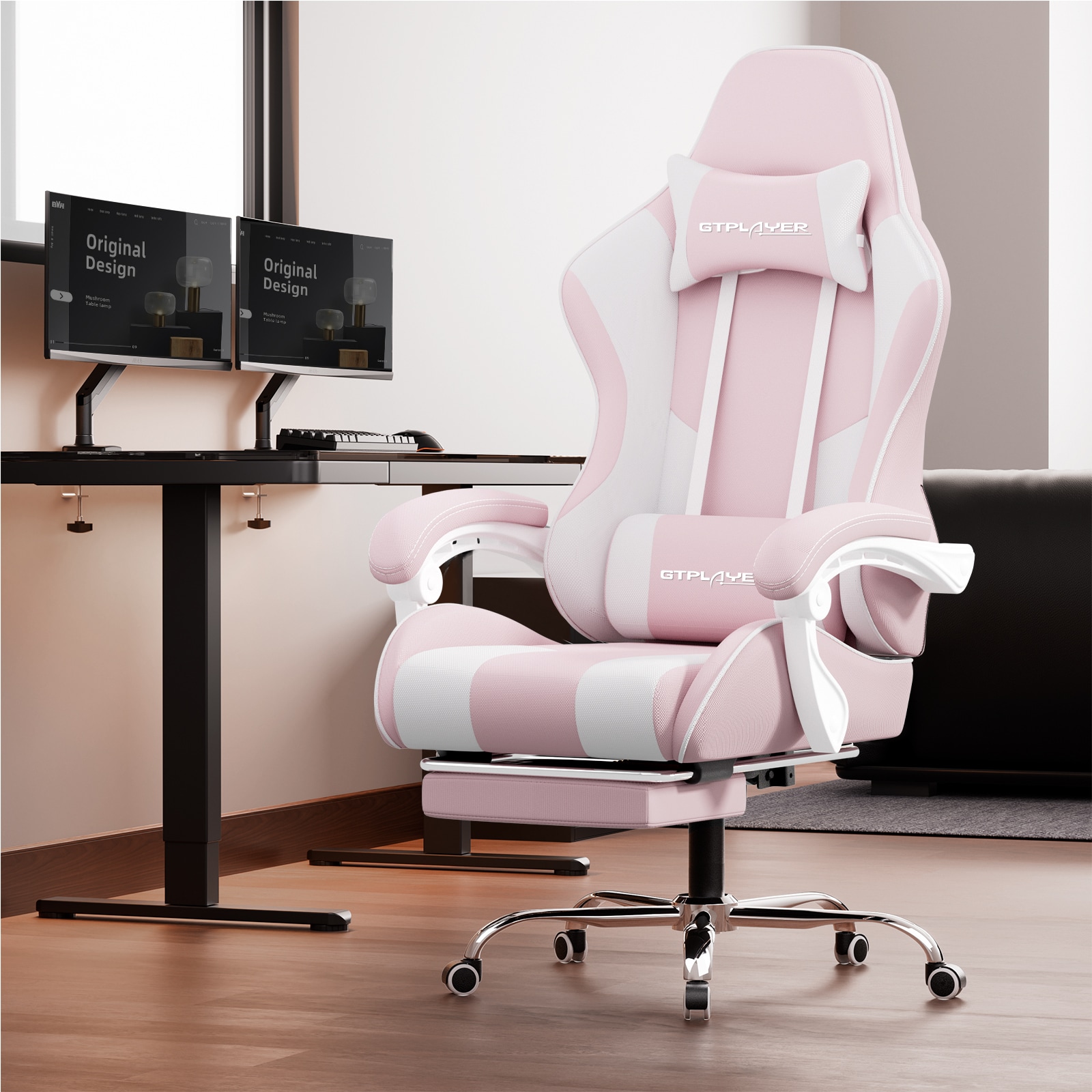 GTPLAYER LOWE-800A-PK-FABRIC Office-Chairs - View #2