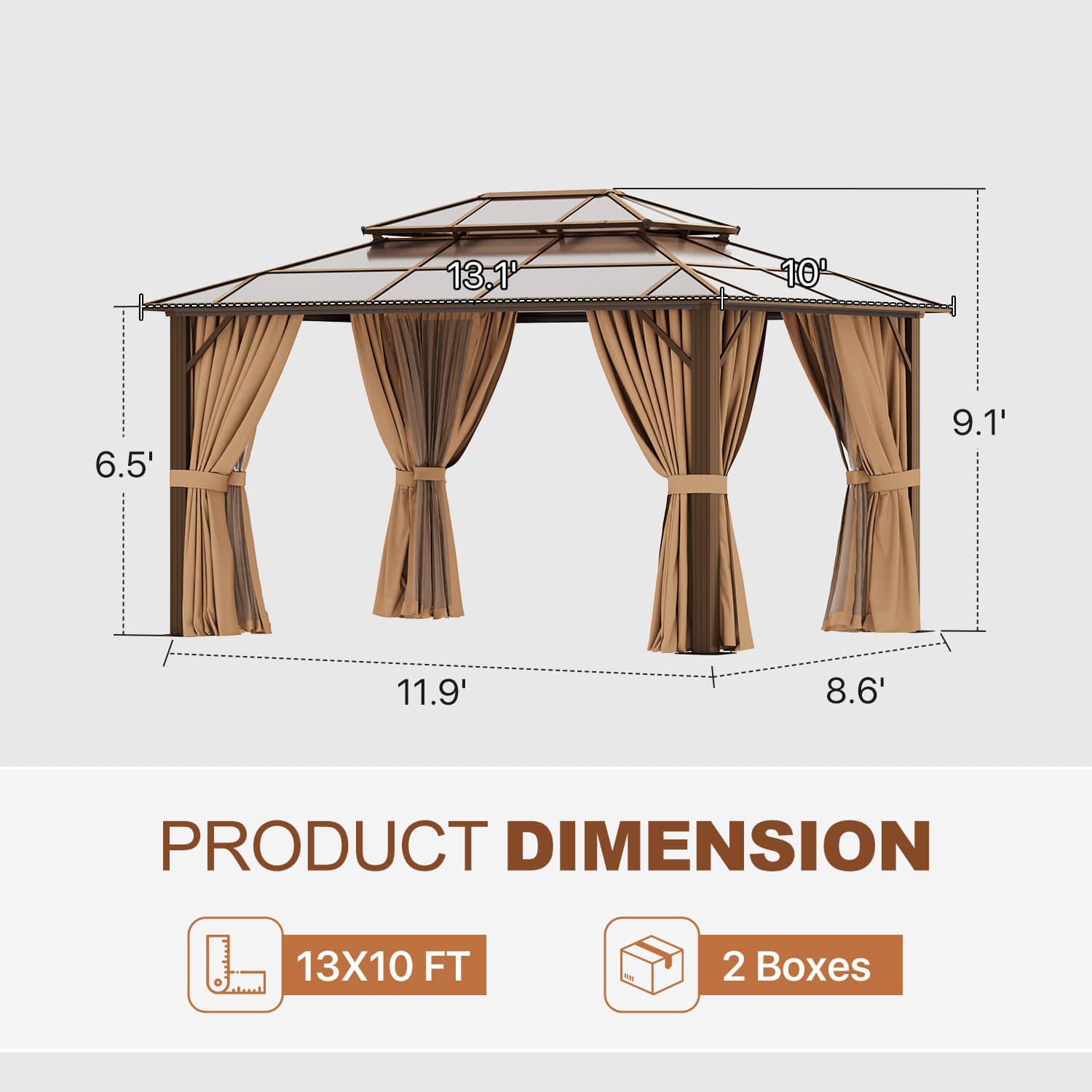 Sunmthink GBSM36R04 Wood-Resin-Gazebos - View #9