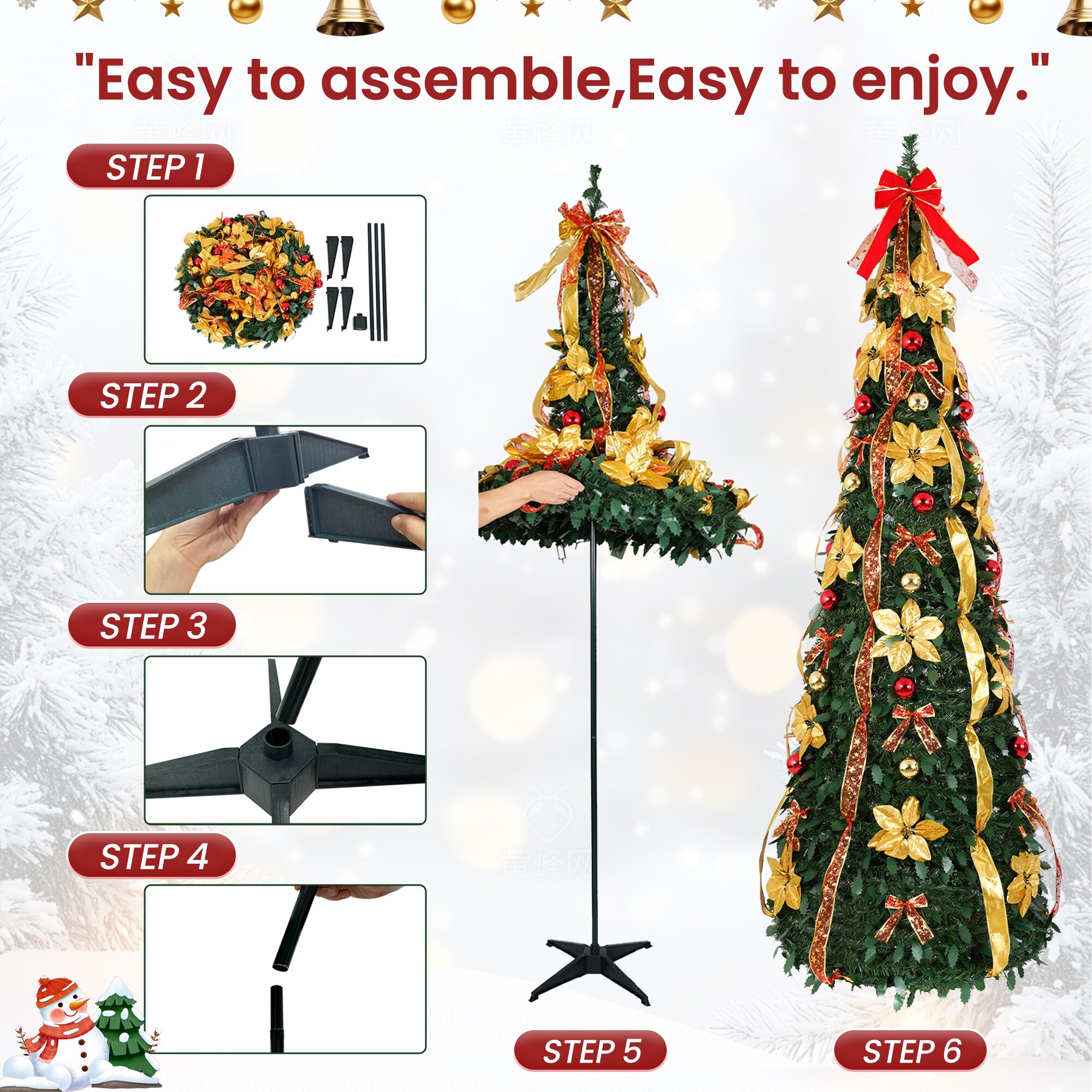 Serwall SWA122-003-7FT Artificial-Christmas-Trees - View #5