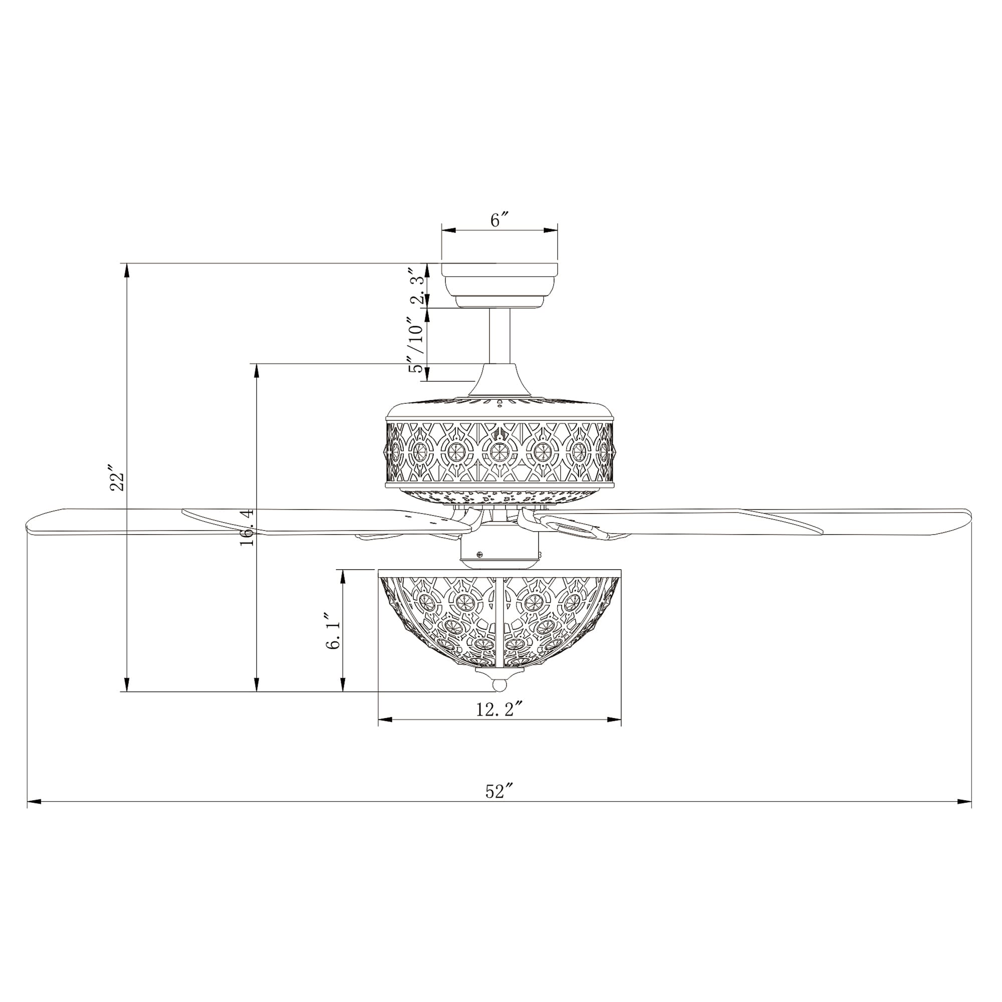 Home Accessories Inc 52-in Chrome with Silver/White Maple Blades LED ...