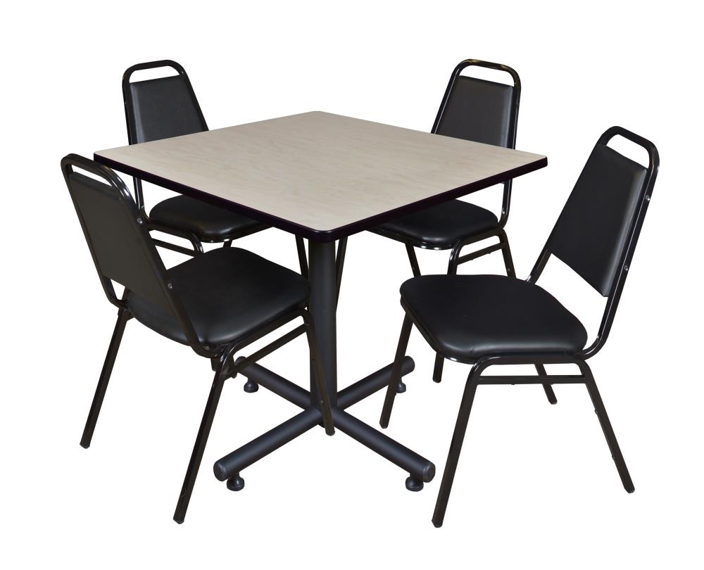Regency TKB4242PL29BK Breakroom Off-White 4-Person Training Table (42-in W x 29-in H)