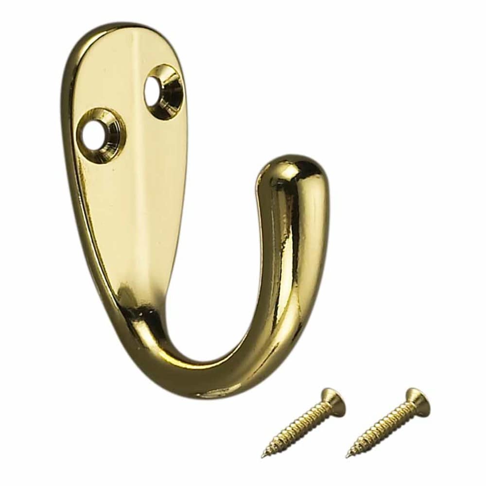 Robe Single Hook Modern Series Solid Brass in 3 Finishes By FPL Door Locks 