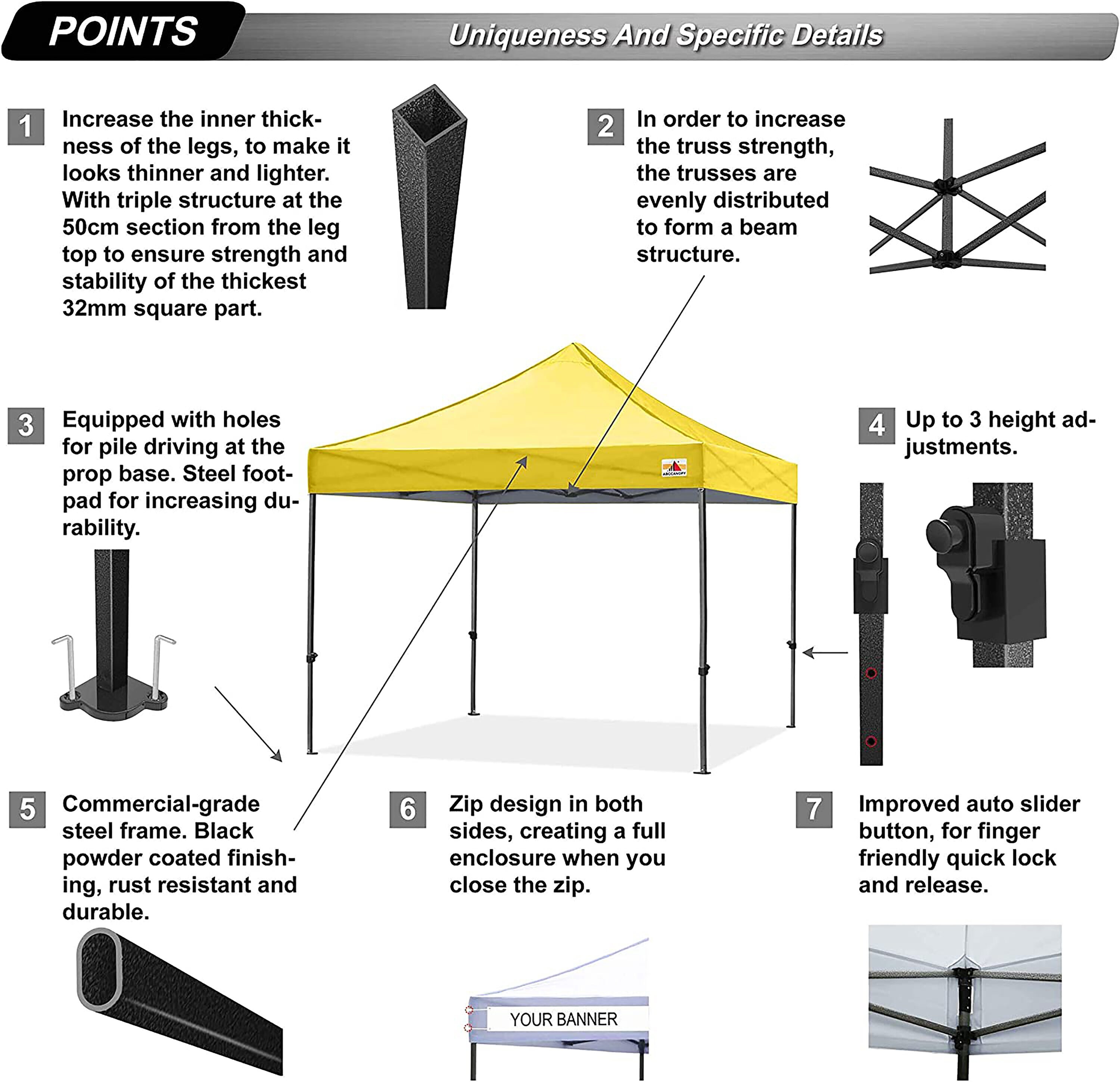 ABCCANOPY 10X10KK-YELLOW Canopies-Sl - View #3