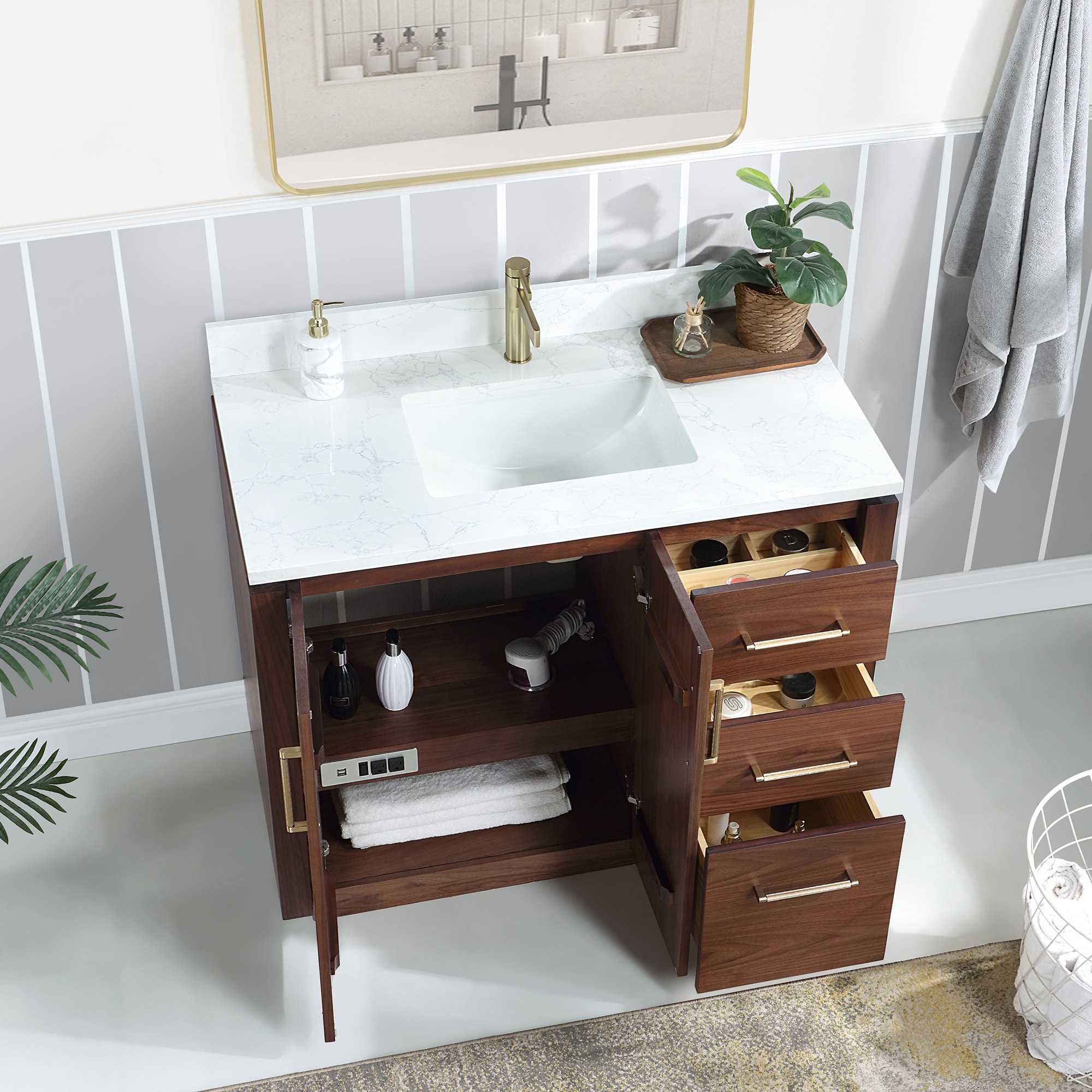 Vinnova 705742-NW-GW Bath-Vanity-Combo - View #7