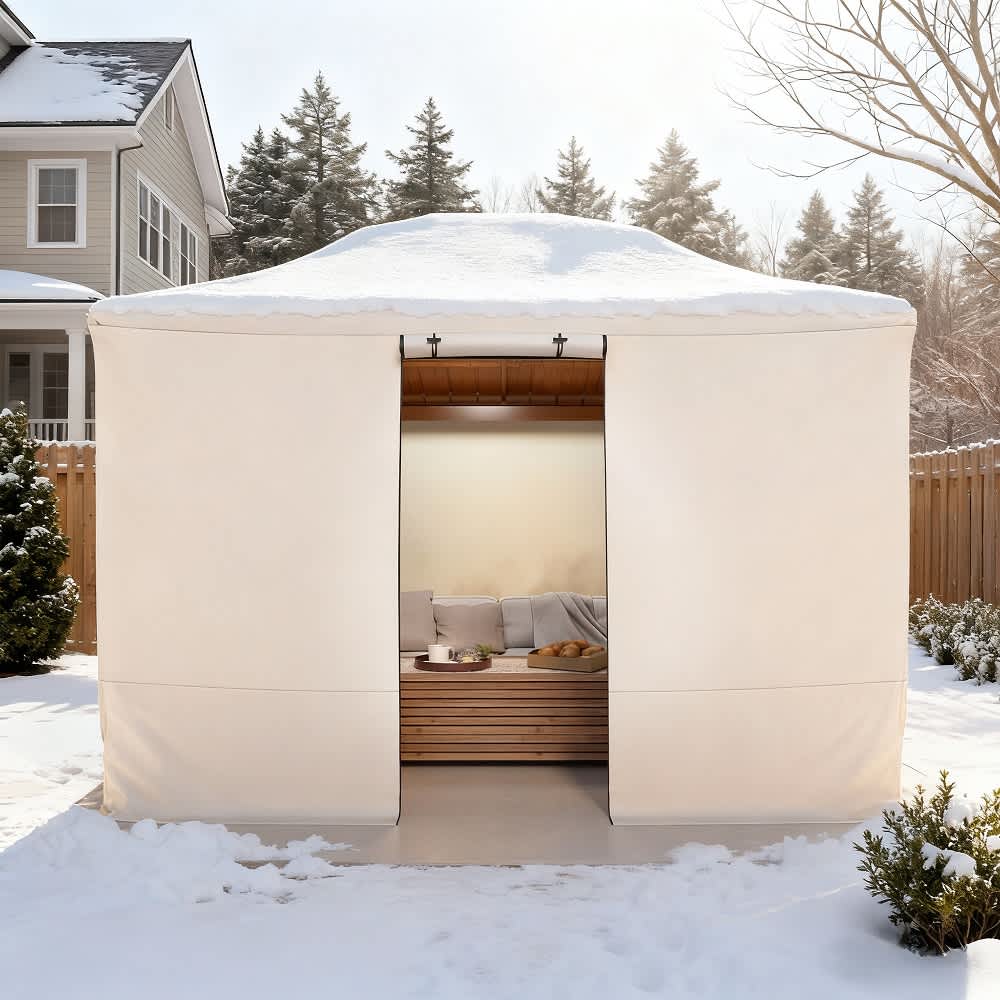 U-HOMY - Winter Gazebo Cover Panels for 10x12 Gazebos with 300D Oxford Fabric