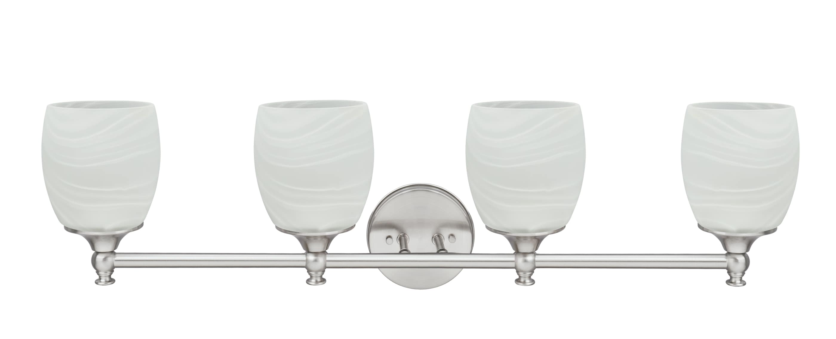 Aspen Creative Corporation 62144 31-in 4 -Light Brushed Nickel Transitional Vanity light