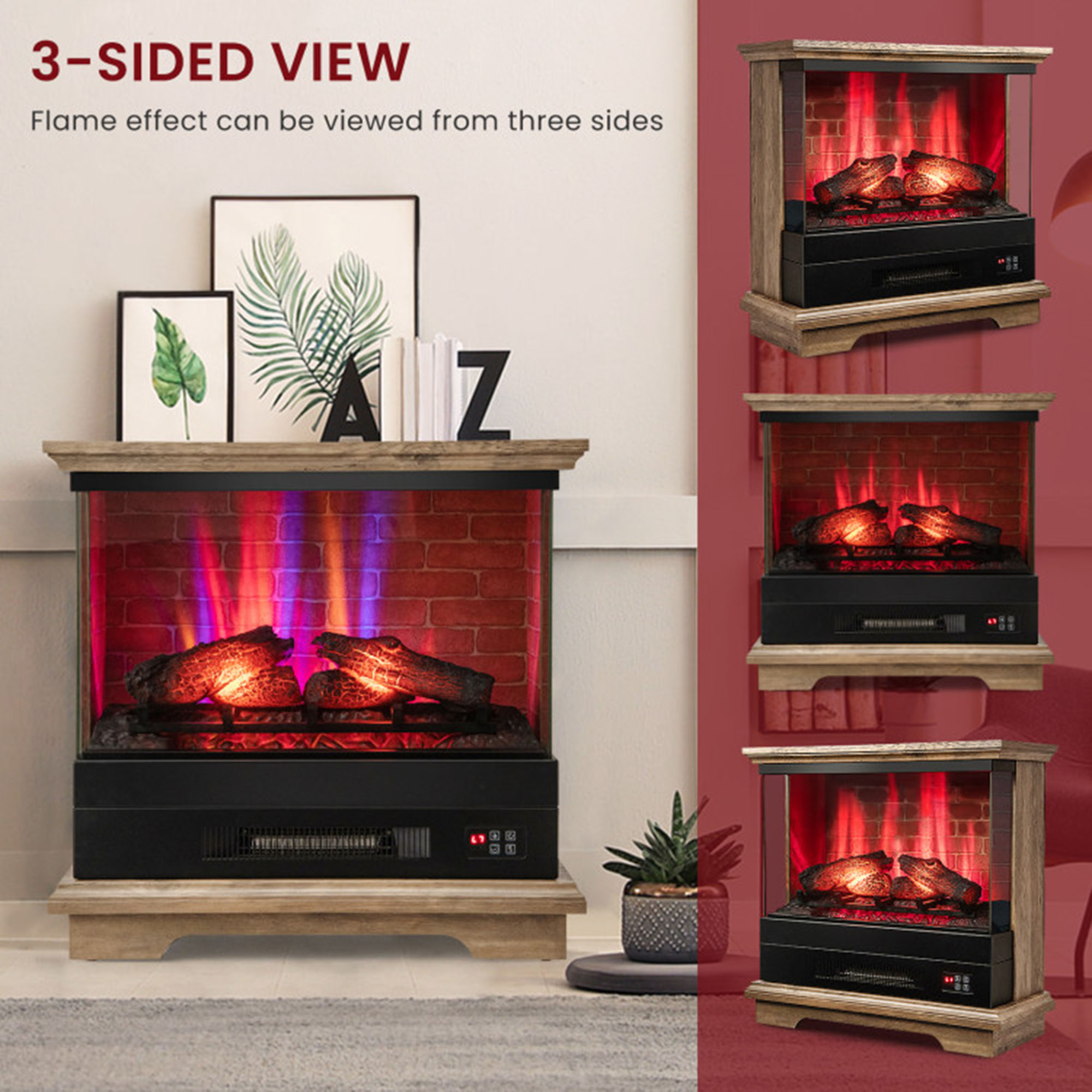 Clihome CL-FP10560USBN Electric-Fireplaces - View #7