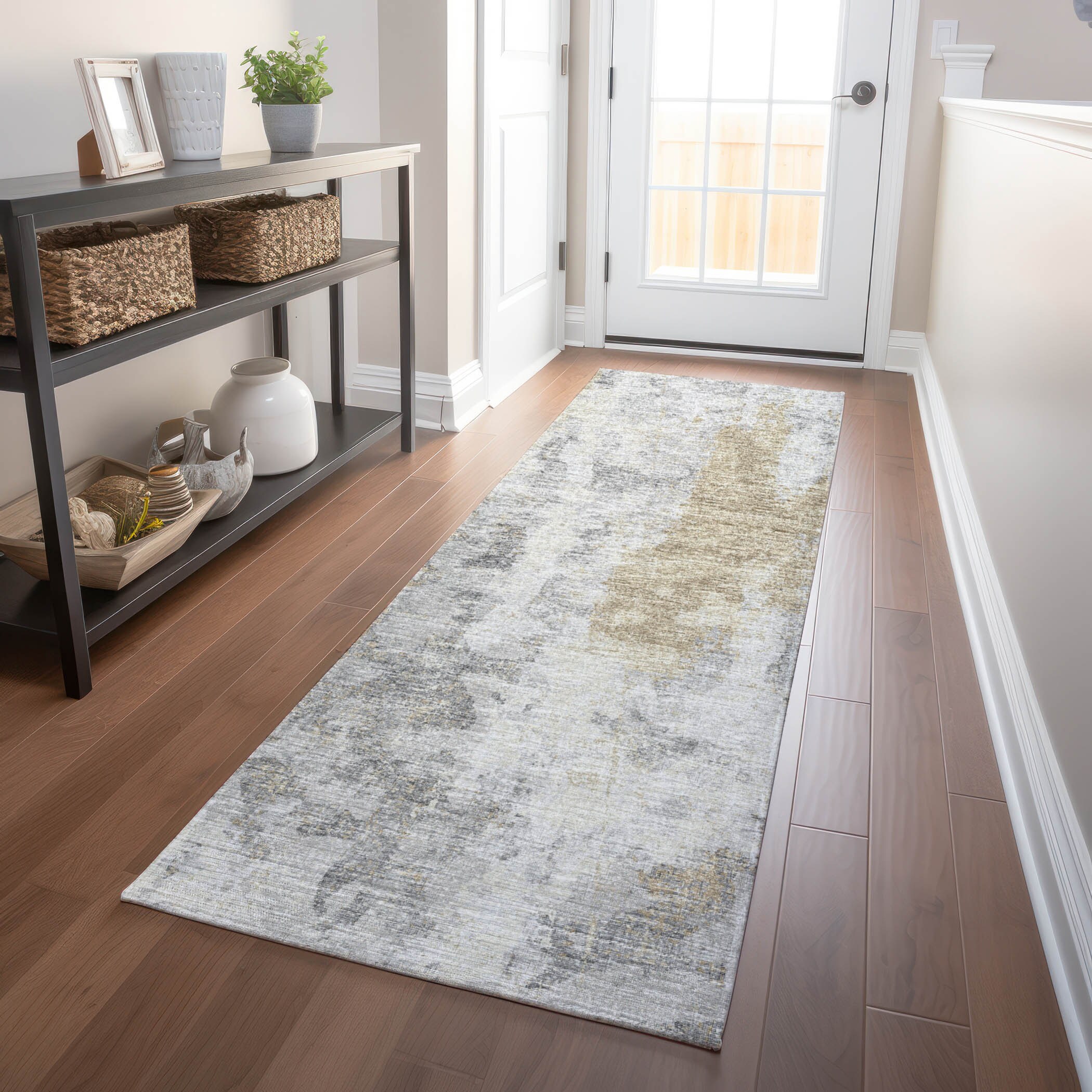 Addison Rugs AMF68MO2X8 Mayfield AMF68MO 2 x 7 (ft) Loomed Polyester Moody Rectangular Indoor Abstract Machine washable Runner rug