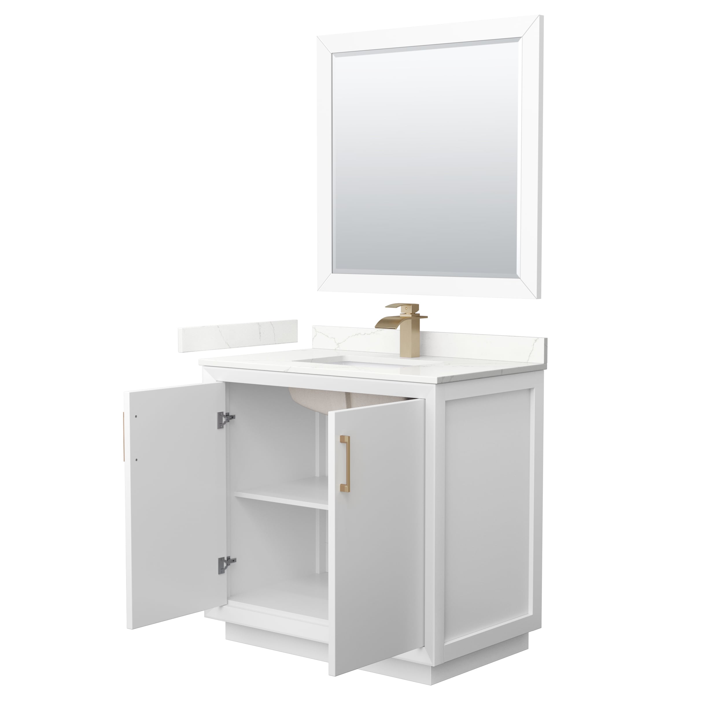 Wyndham Collection WCF414136SWZGTUNSM34 Bath-Vanity-Combo - View #2