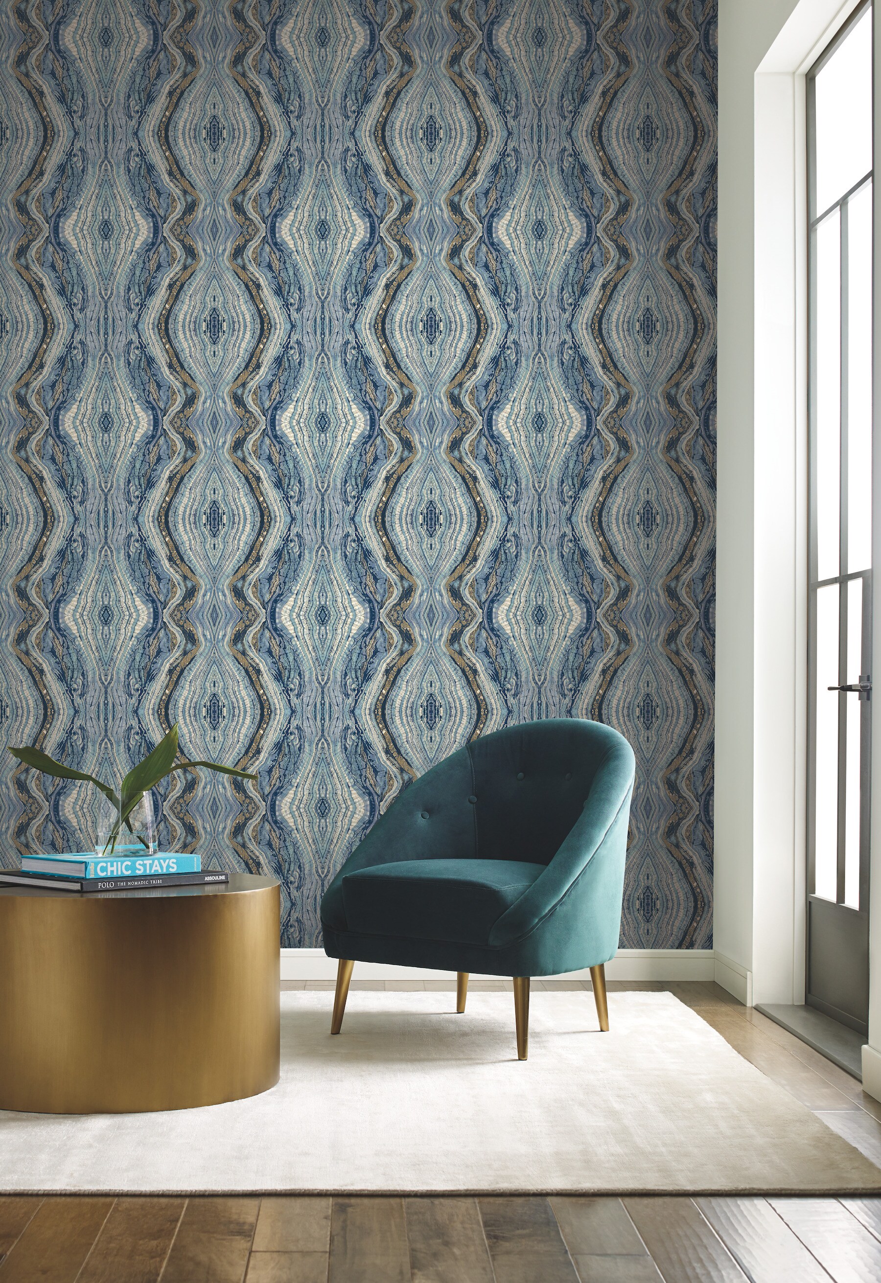 York Wallcoverings 60.75-sq ft Blue Non-woven Novelty Unpasted ...