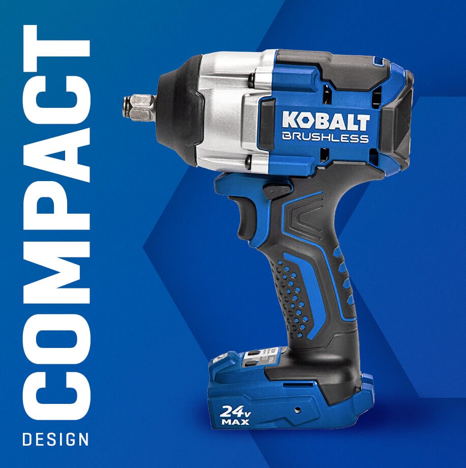 Kobalt Next-Gen 24-volt Variable Speed Brushless 1/2-in Drive Cordless Impact Wrench (Battery Included)