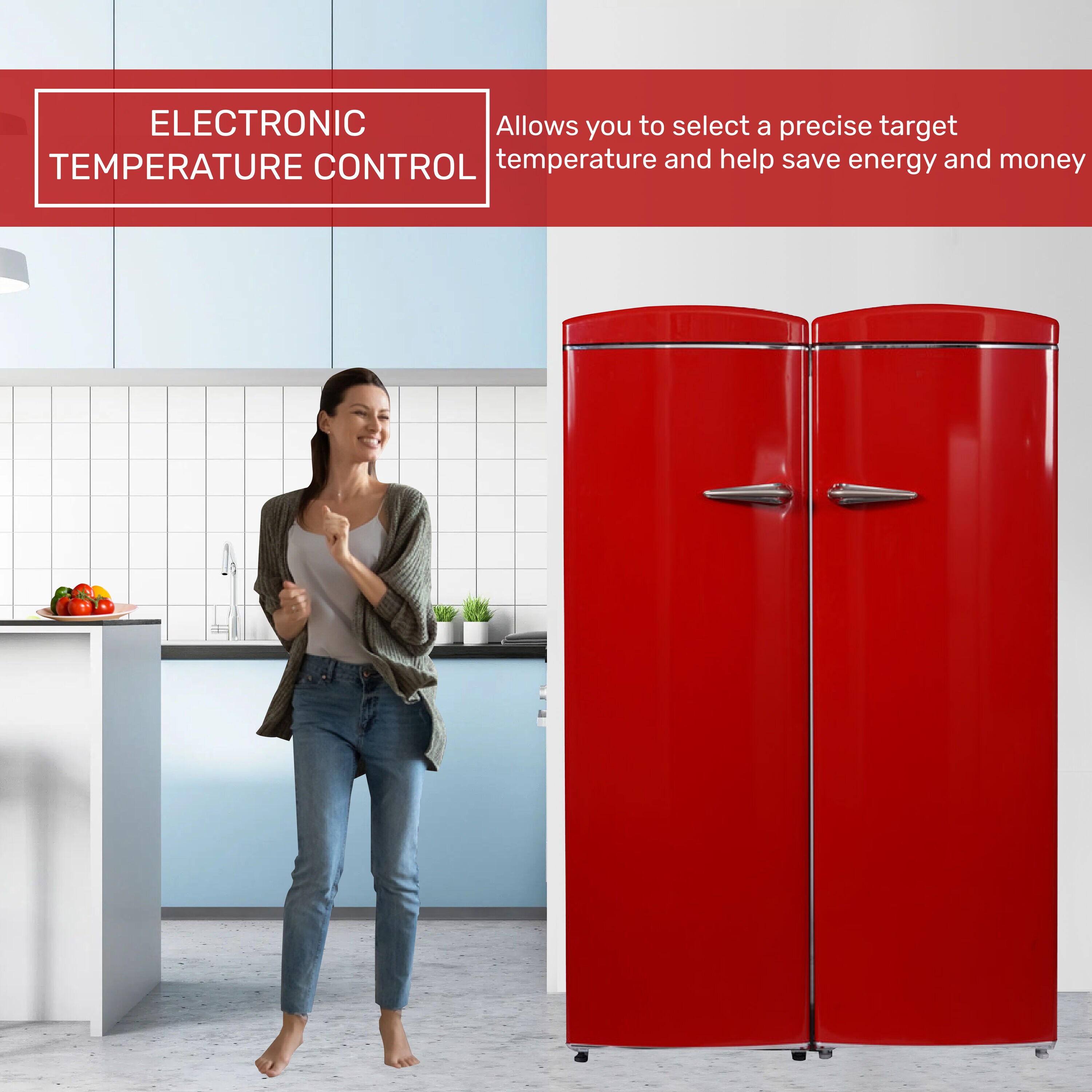 Conserv 4.5 cu.ft. Stainless Compact Refrigerator with Reversible Door-red  – Conserv Appliances