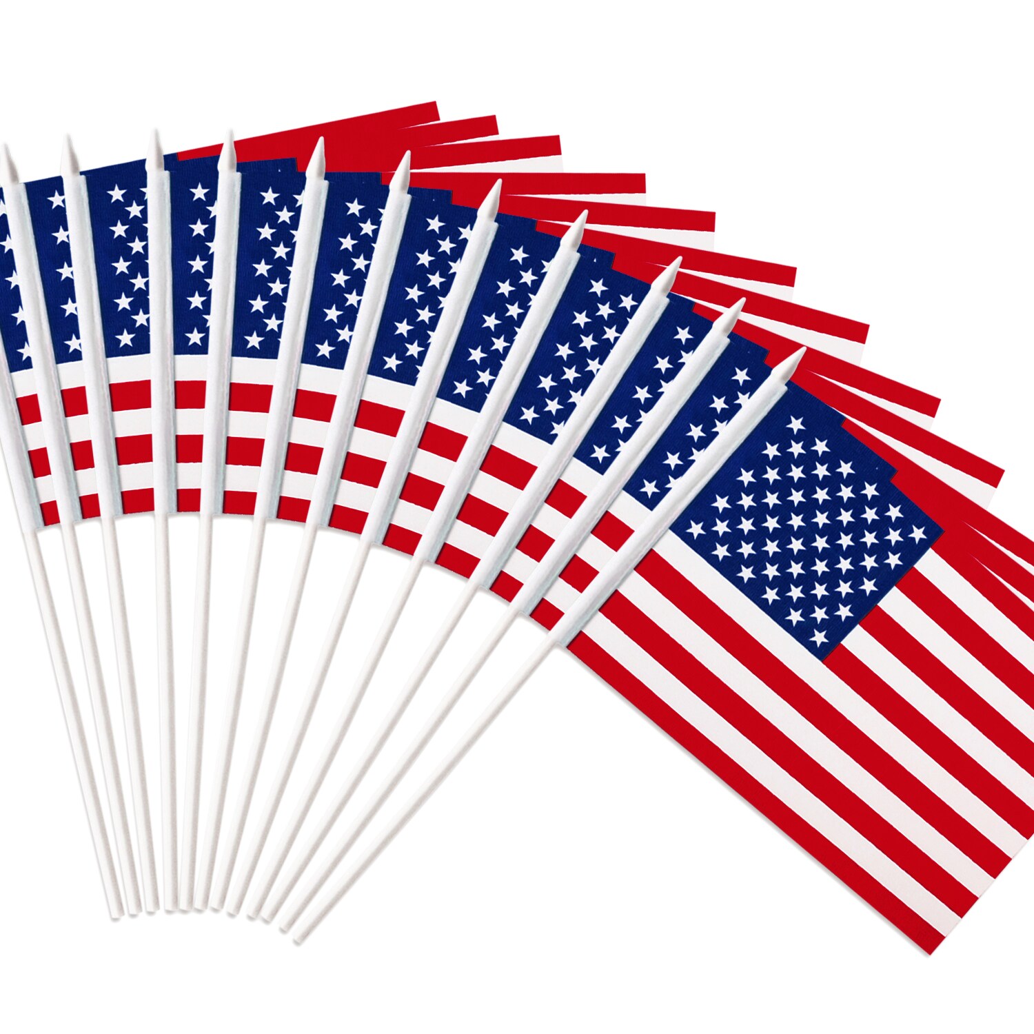 Anley A.FLAG.US.5X8.12PC USA stick Flag 12-Pack 0.6-ft W x 0.4-ft H American Flag