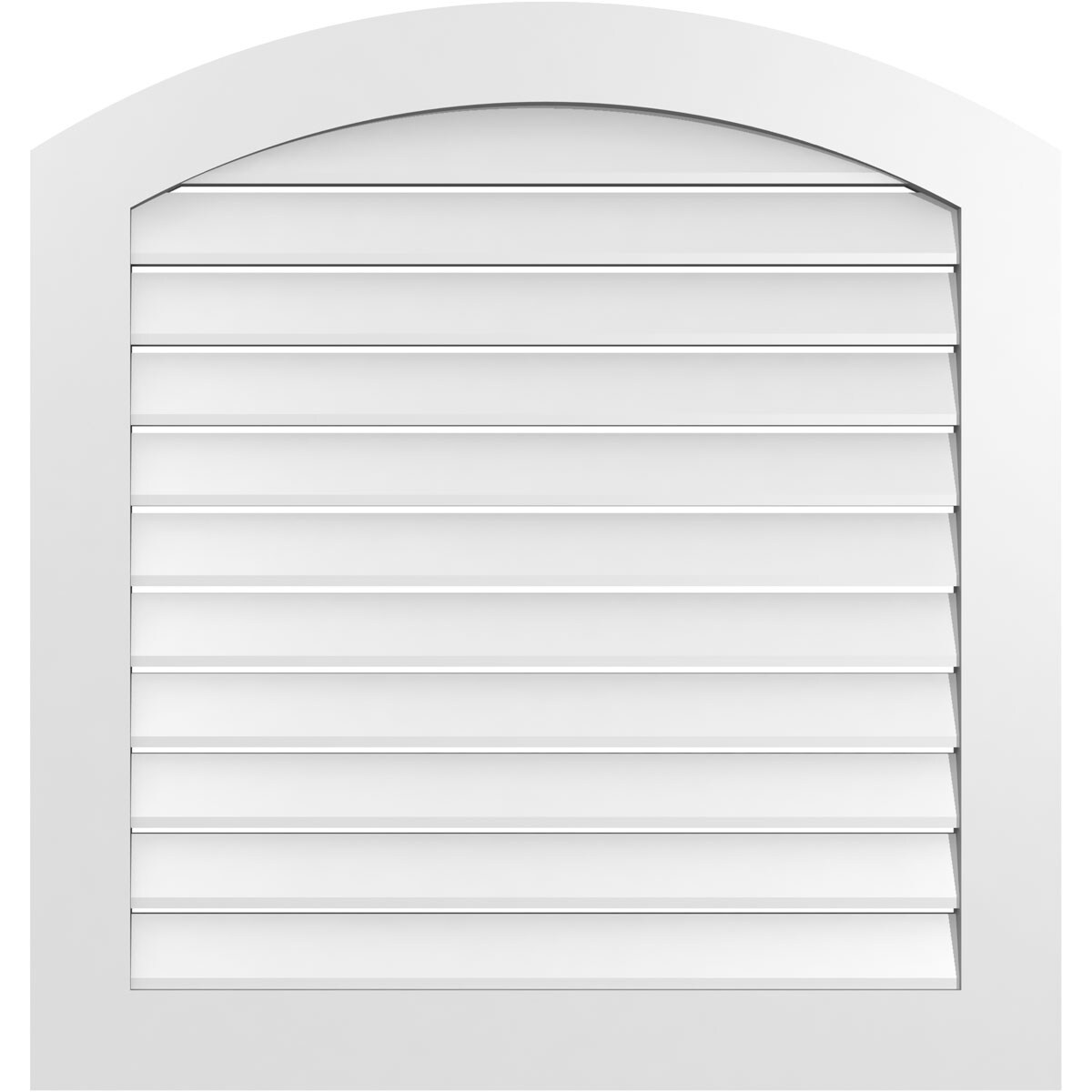 Ekena Millwork GVPAR36X3801SF 36-Inches x 38-Inches Off-white Round top PVC Gable Louver Vent