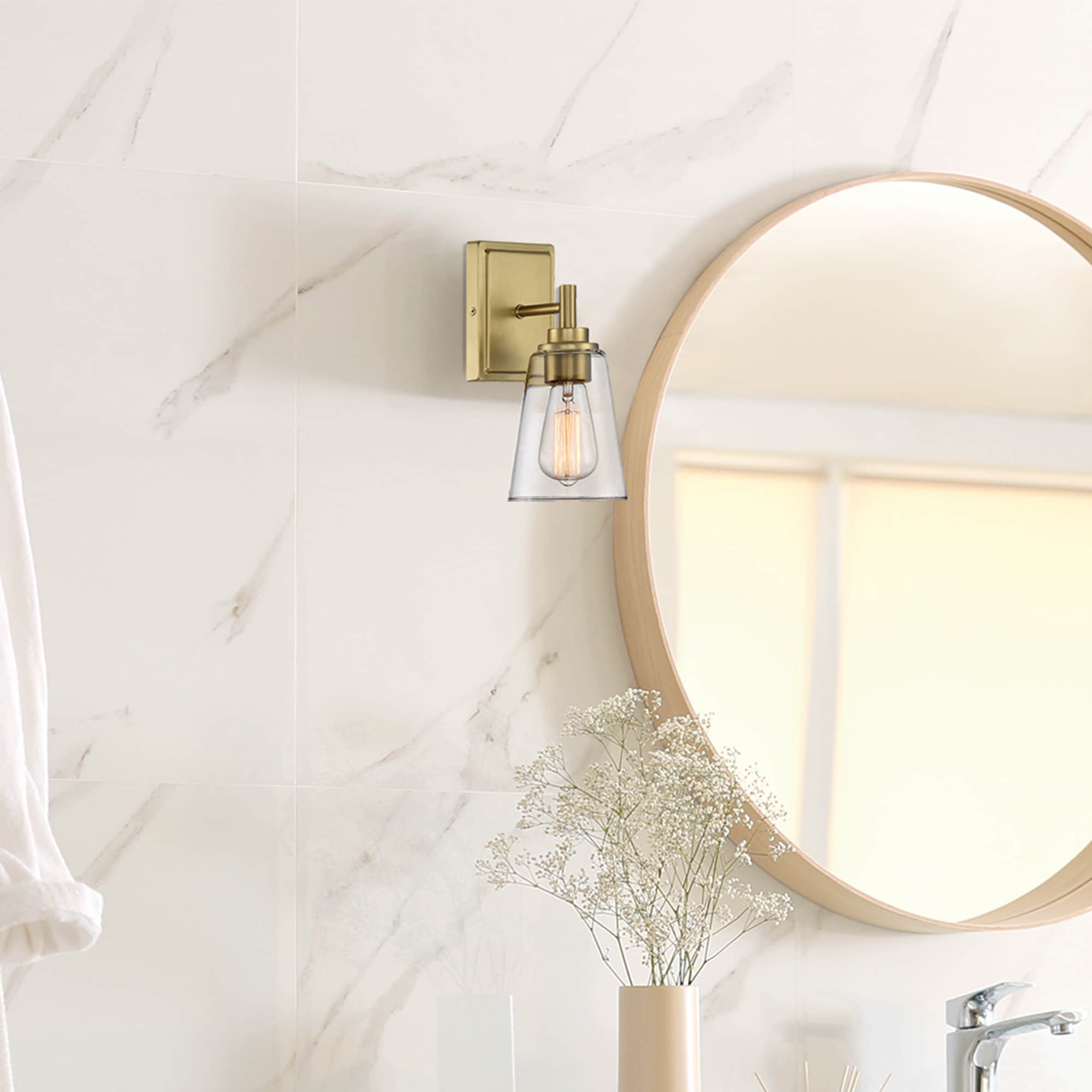 Designers Fountain 95701-BG Westin 5.25-in 1 -Light Brushed Gold Modern/contemporary Vanity light