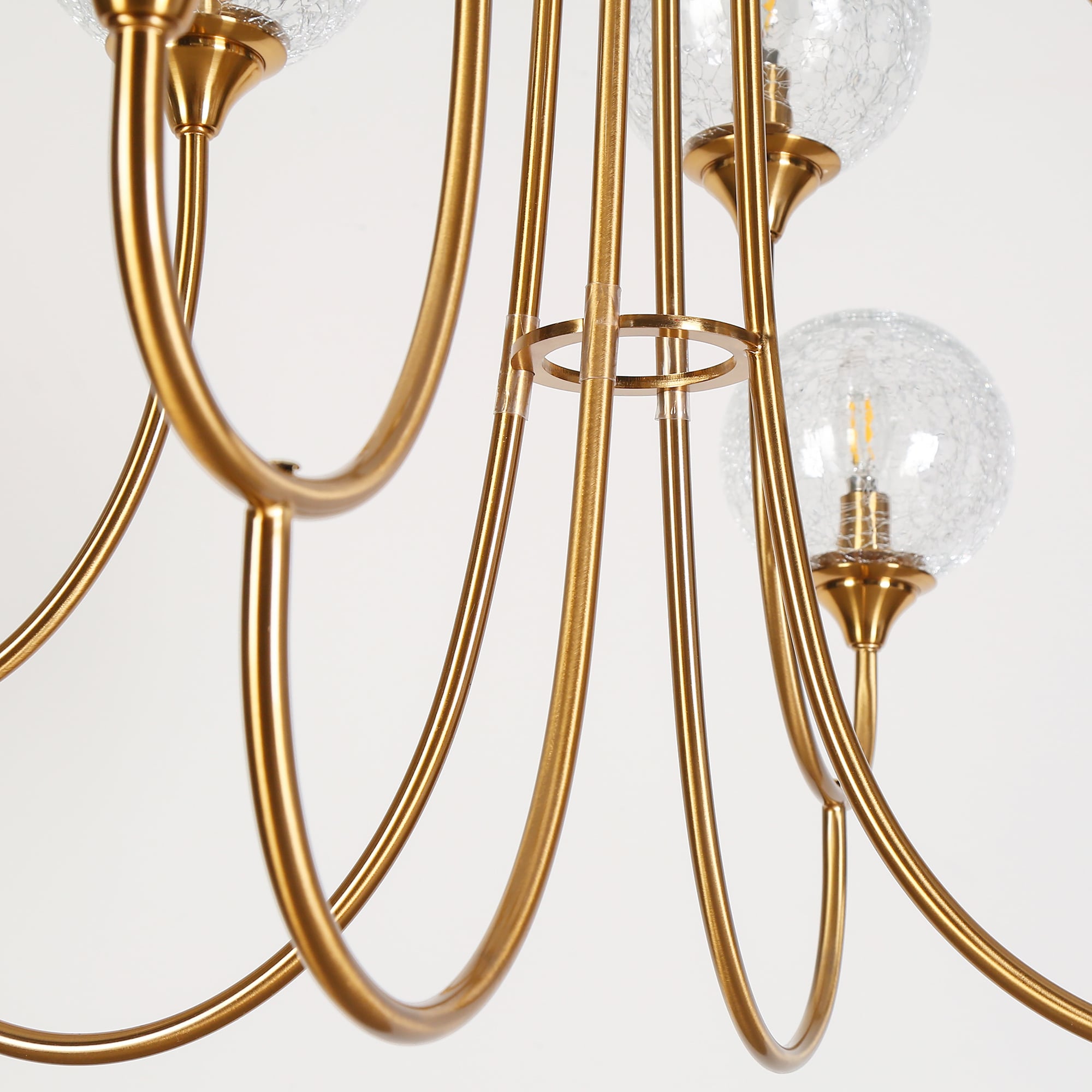 Kinetic 38-Inch Wide LED Orb Chandelier in Titanium by
